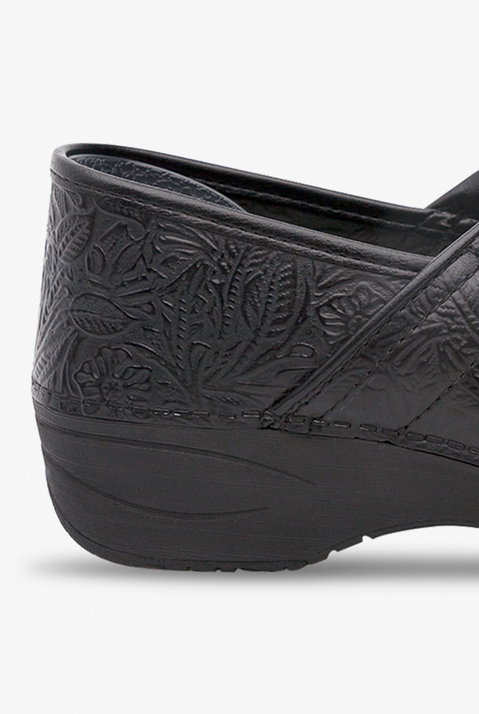 Dansko Women's XP 2.0 Black Floral Tooled Clogs