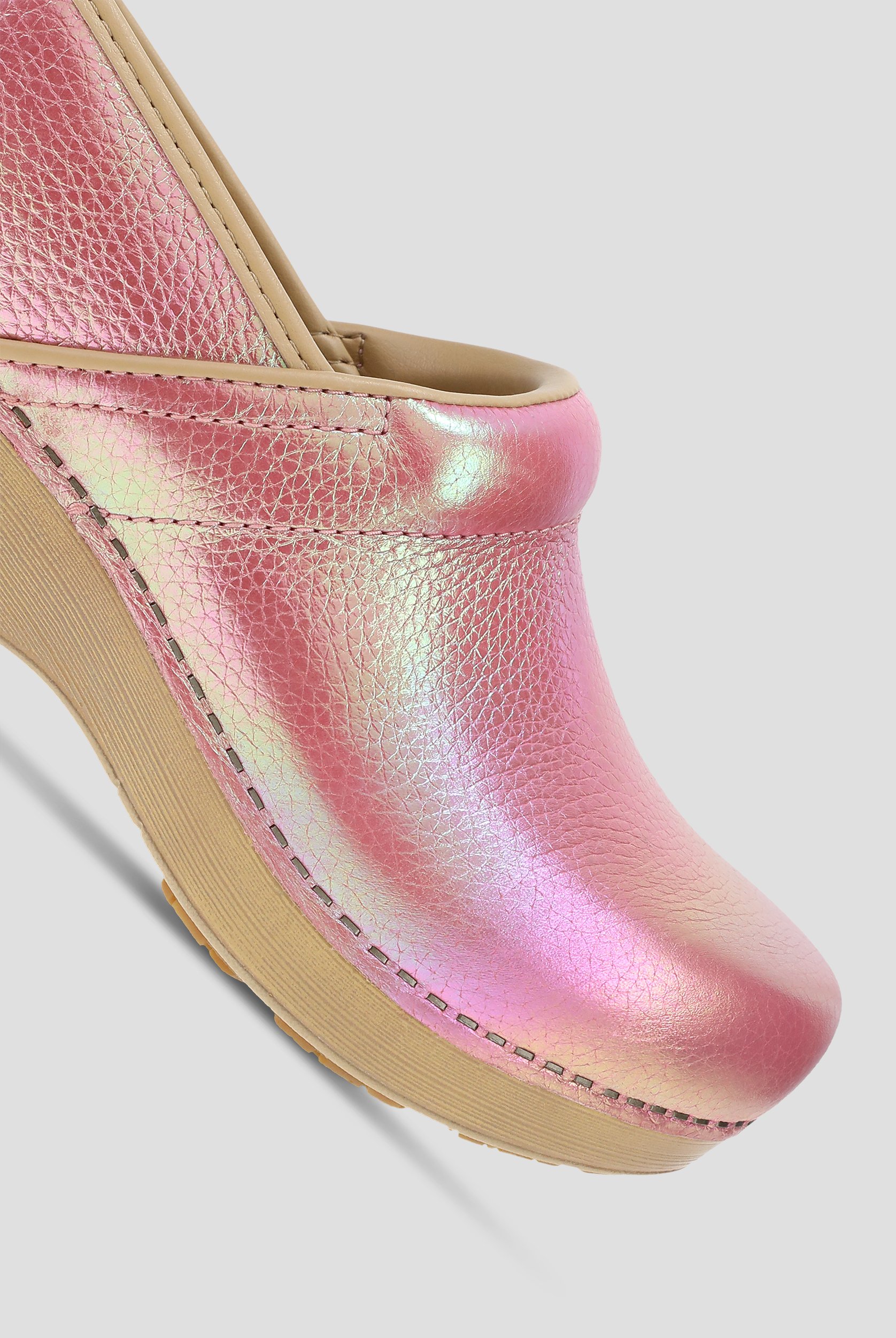 Dansko Women's XP 2.0 Pink Iridescent Leather Nursing Clogs