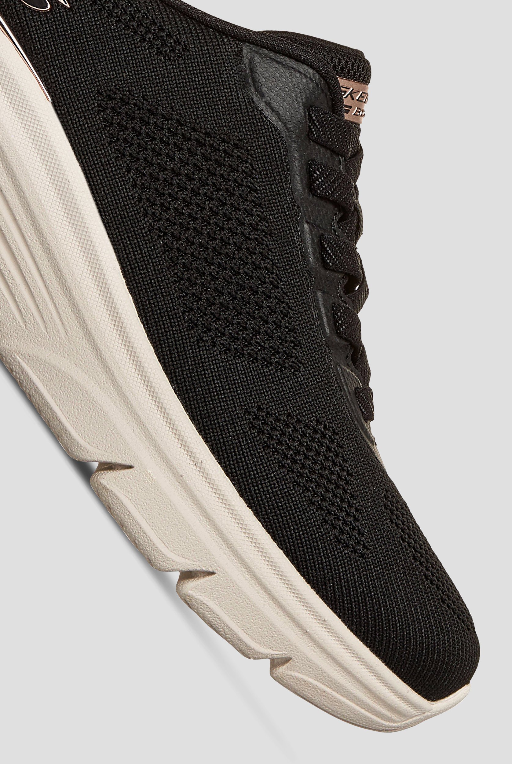 Skechers Bobs Arch Fit ELEV8 Black Women's Bungee Knit Sneaker