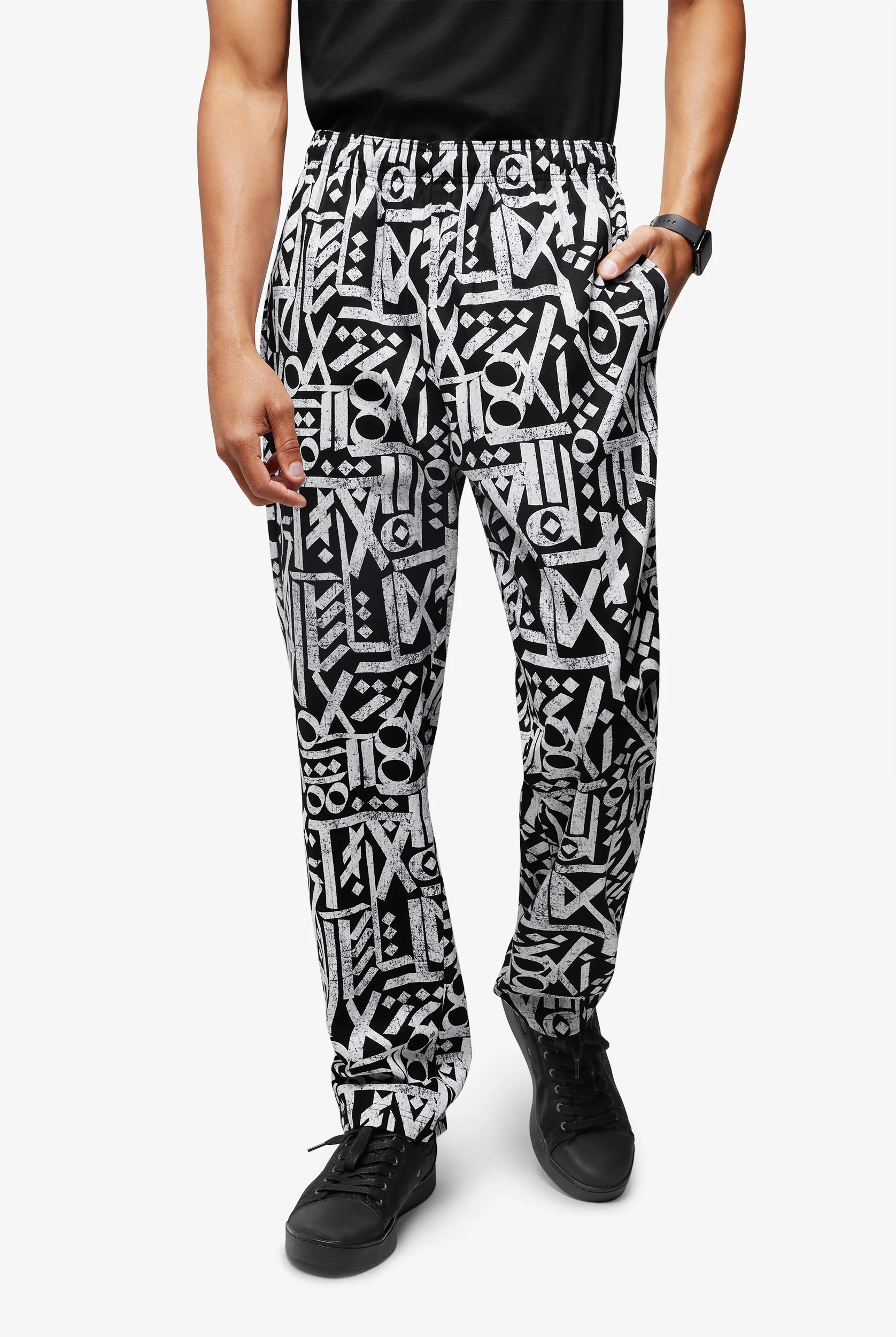 UA CHEF™ Cali Graffiti Black Men's 4-Pocket Baggy Printed Chef Pants