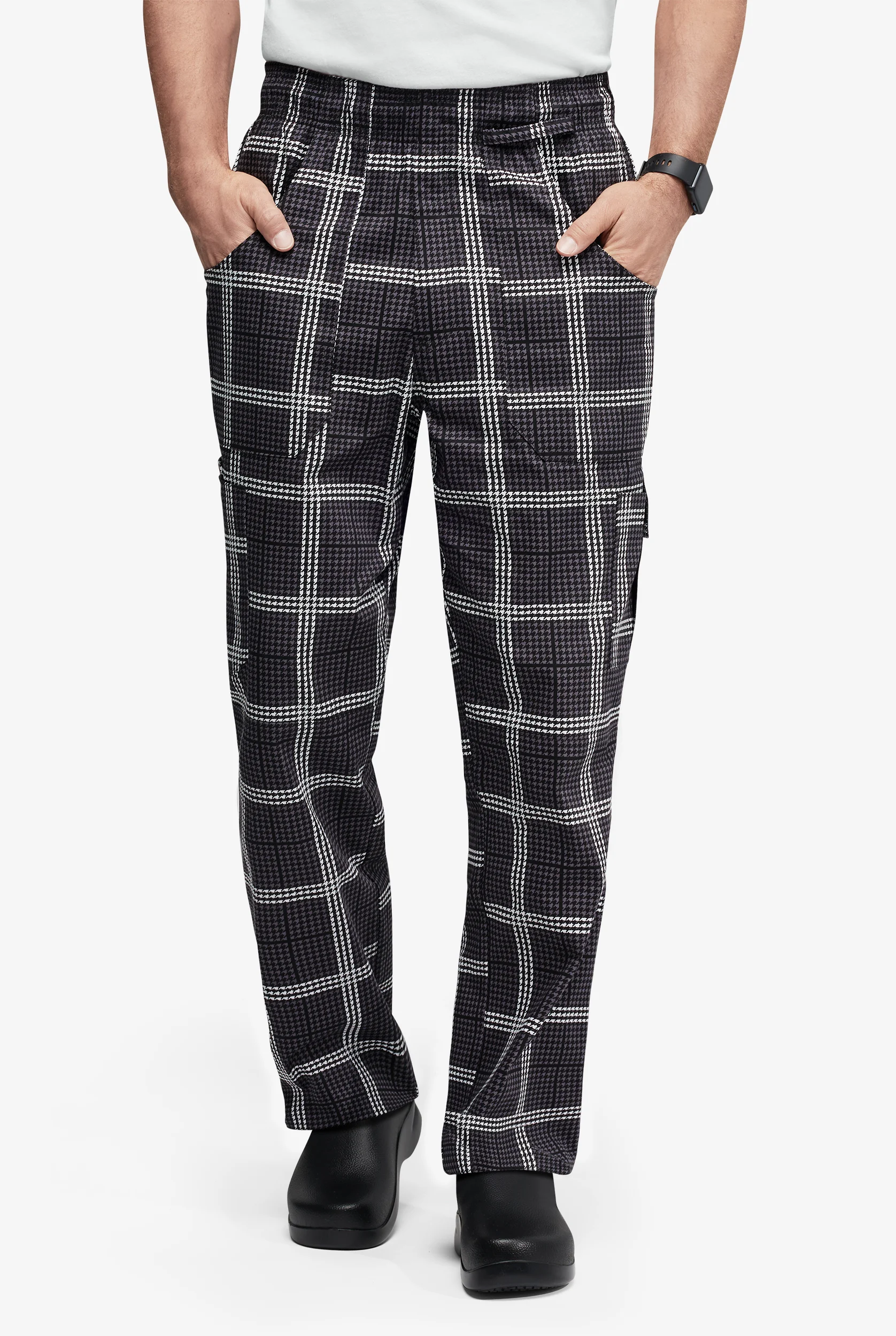 UA CHEF™ Houndstooth Plaid Men's Utility Printed Chef Pants
