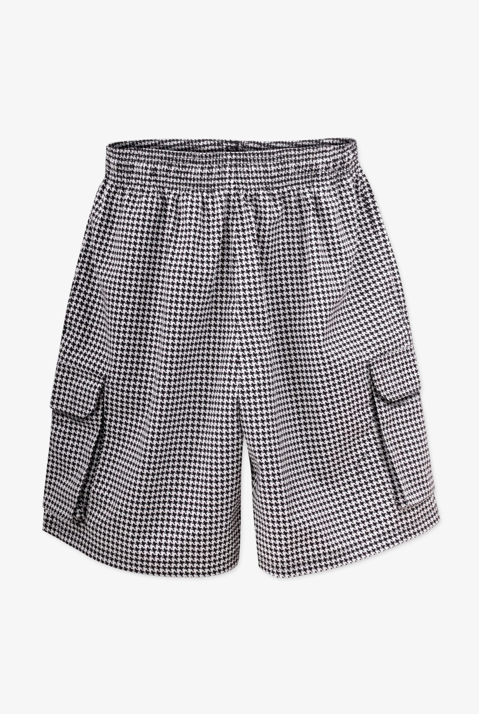 UA CHEF™ Houndstooth White Men's 6-Pocket Cargo Printed Chef Shorts