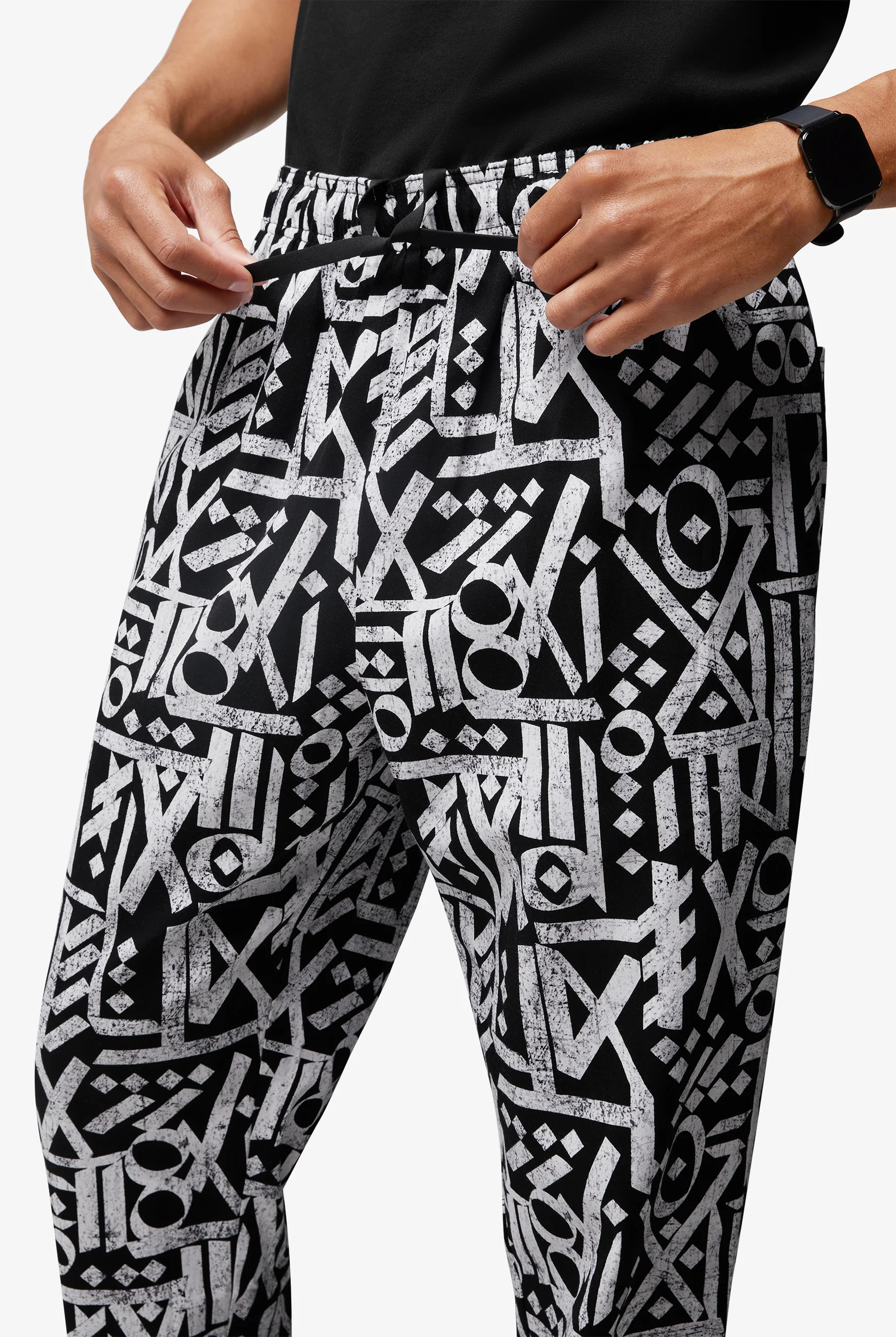 UA CHEF™ Cali Graffiti Black Men's 4-Pocket Baggy Printed Chef Pants