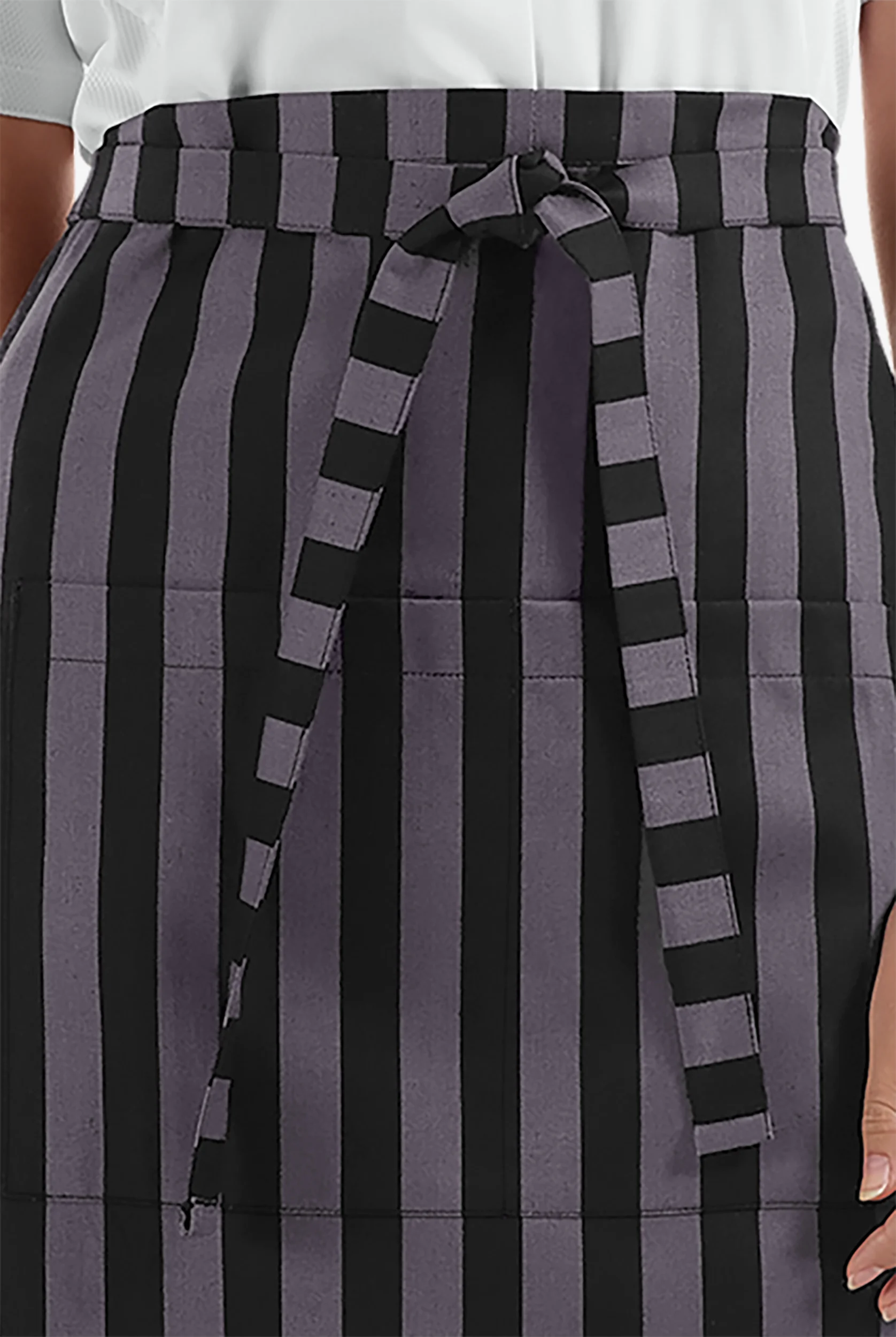 Chef Bold Stripes Printed  Premium Unisex 2-Pocket Bistro Chef Apron