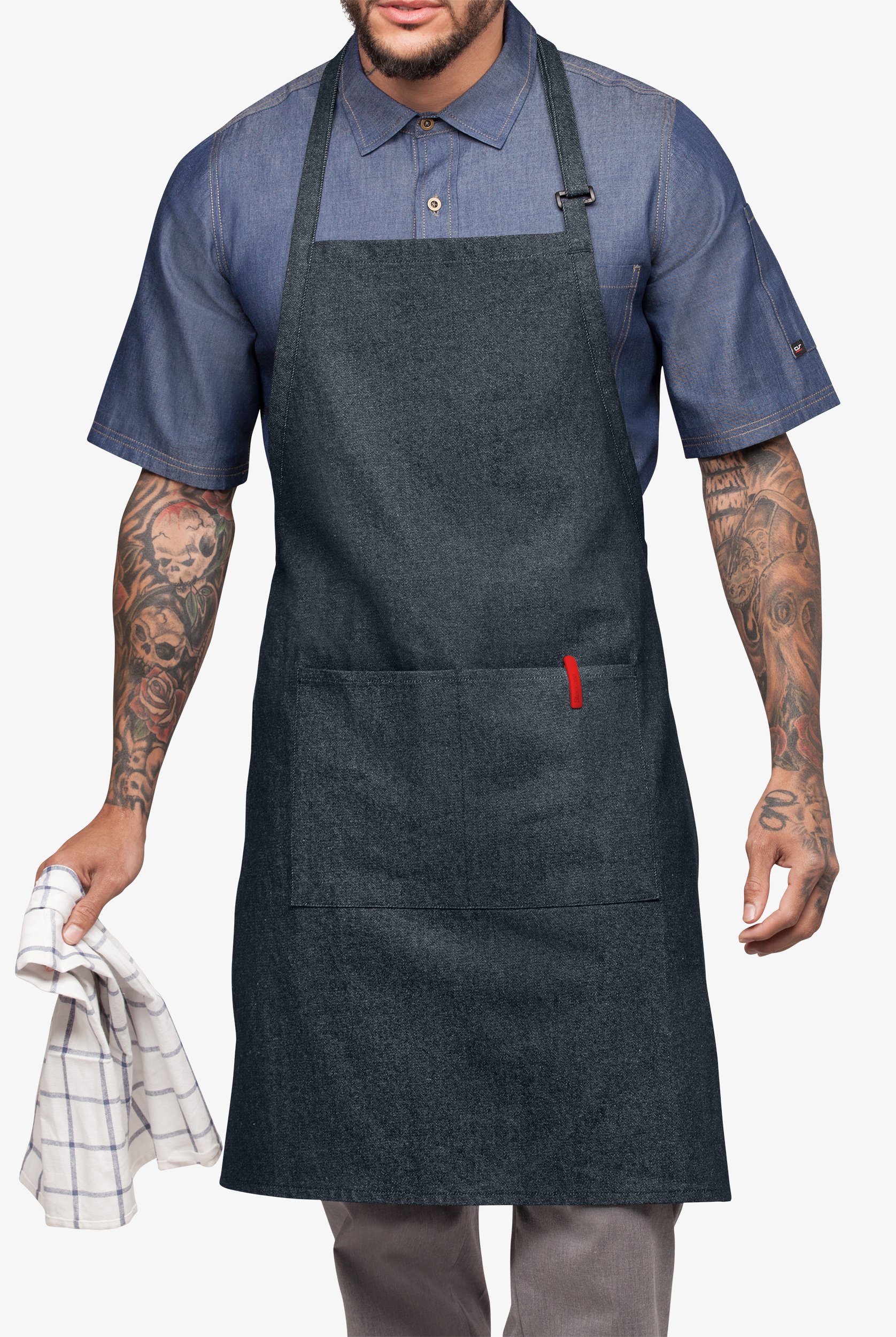 Industry Line Denim Unisex Adjustable Bib Apron
