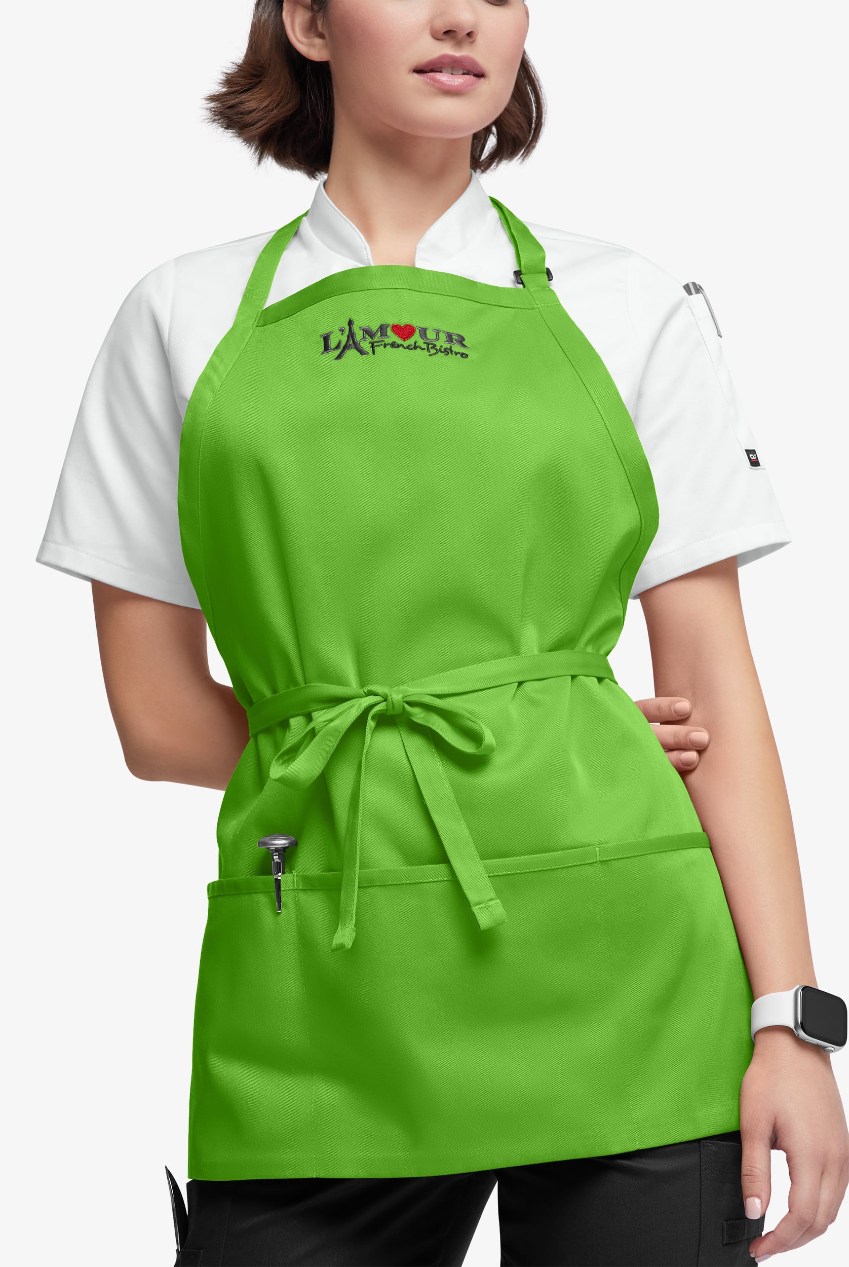 Chef Uniforms Unisex 3-Pocket Bib Chef Apron