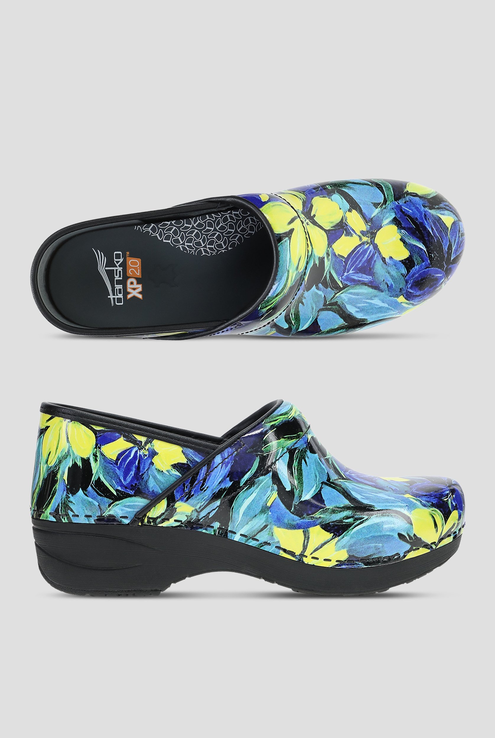 Dansko Women's XP 2.0 Slip Resistant Paradise Patent Leather Clogs