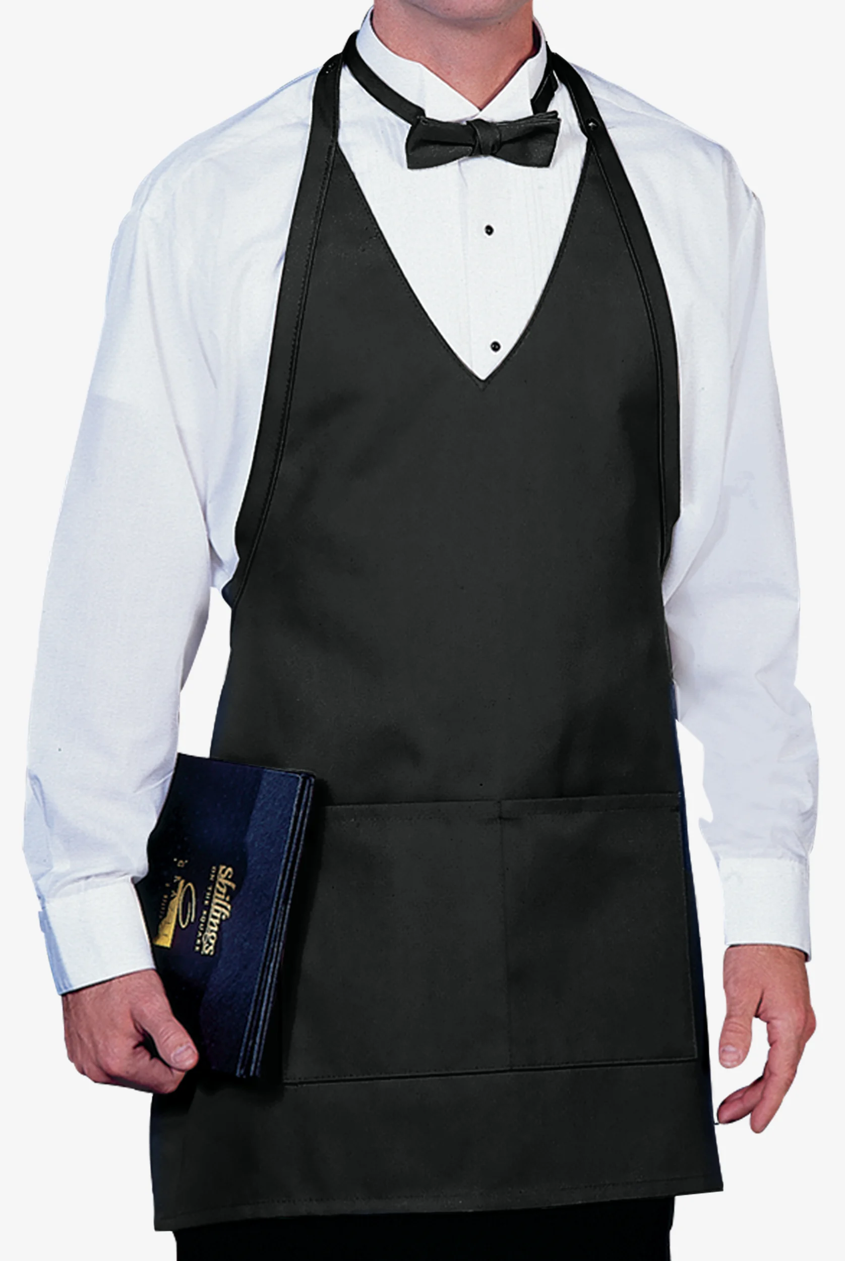 Chef Uniforms Unisex 2-Pocket Tuxedo V-Neck Chef Apron