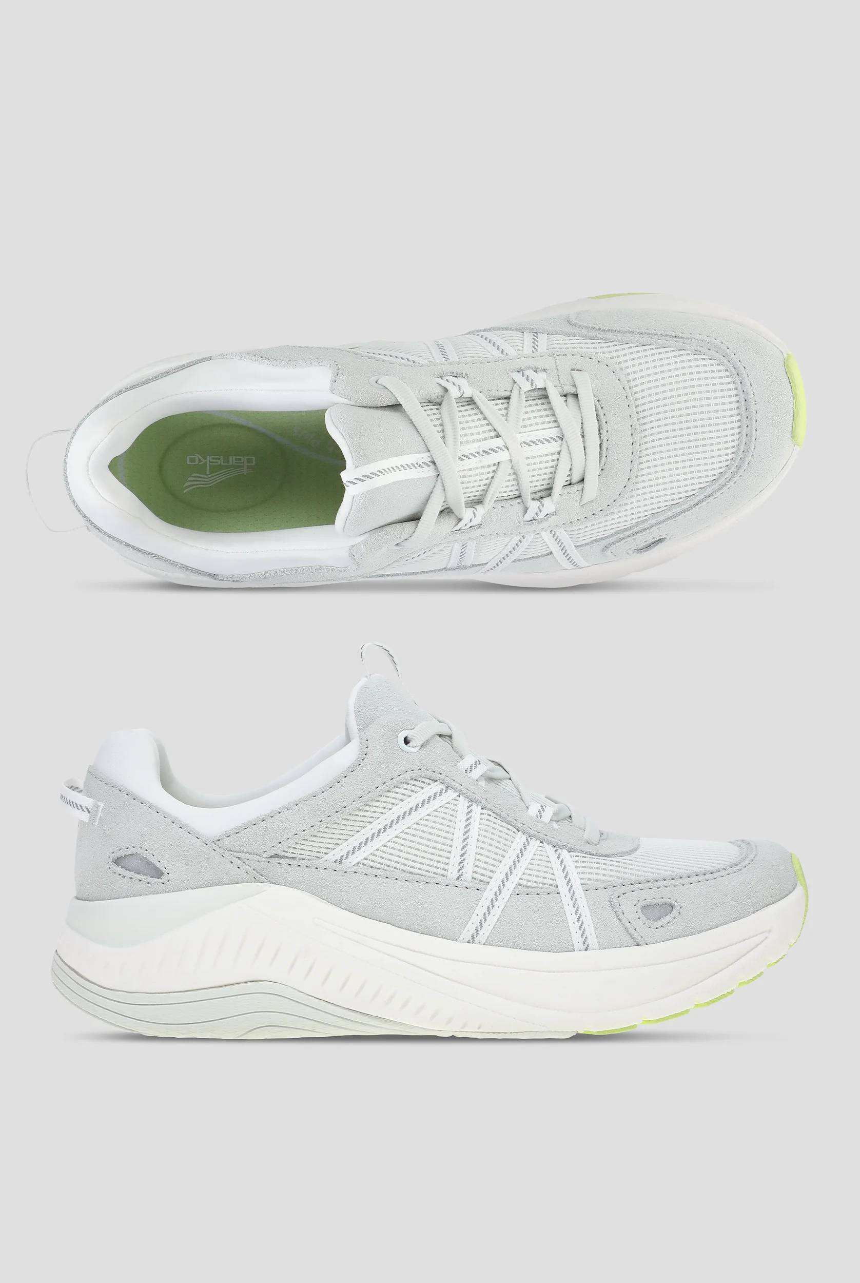 Dansko Women's Poppy Grey Suede Lace up Shoe