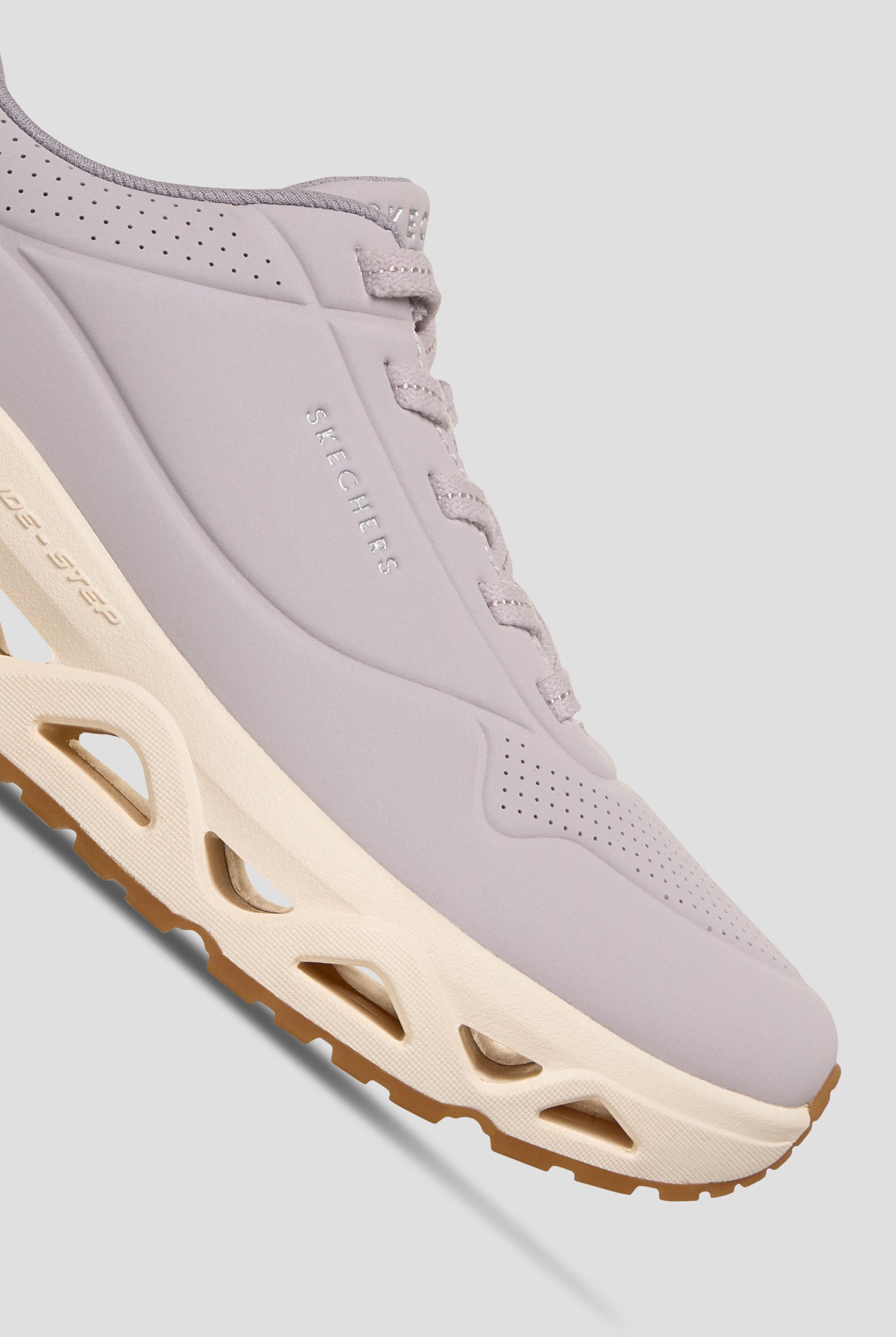 Skechers Street UNO -GLIDE ON AIR Lavender/Silver Athletic Slip On Shoes