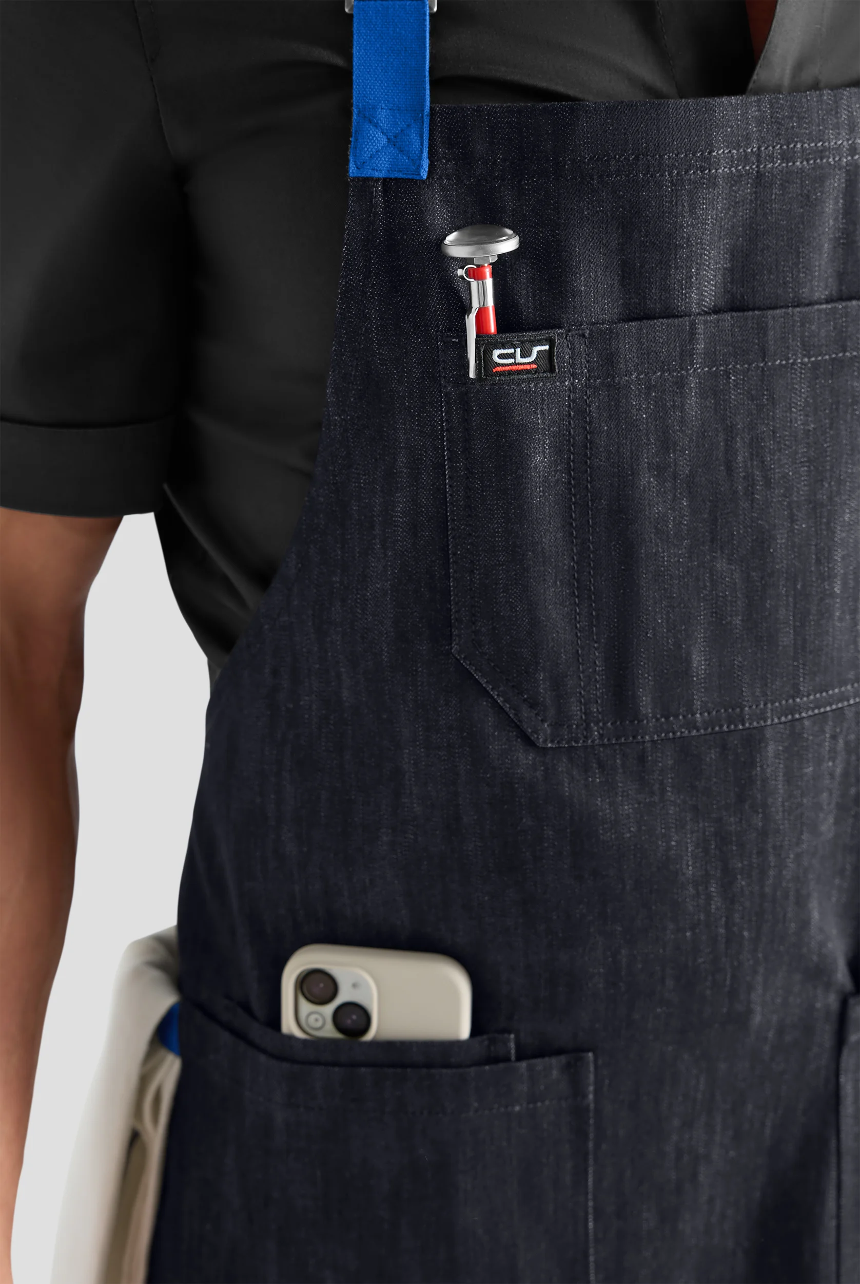 Industry Line Unisex Contrast Strap Bib Chef Apron