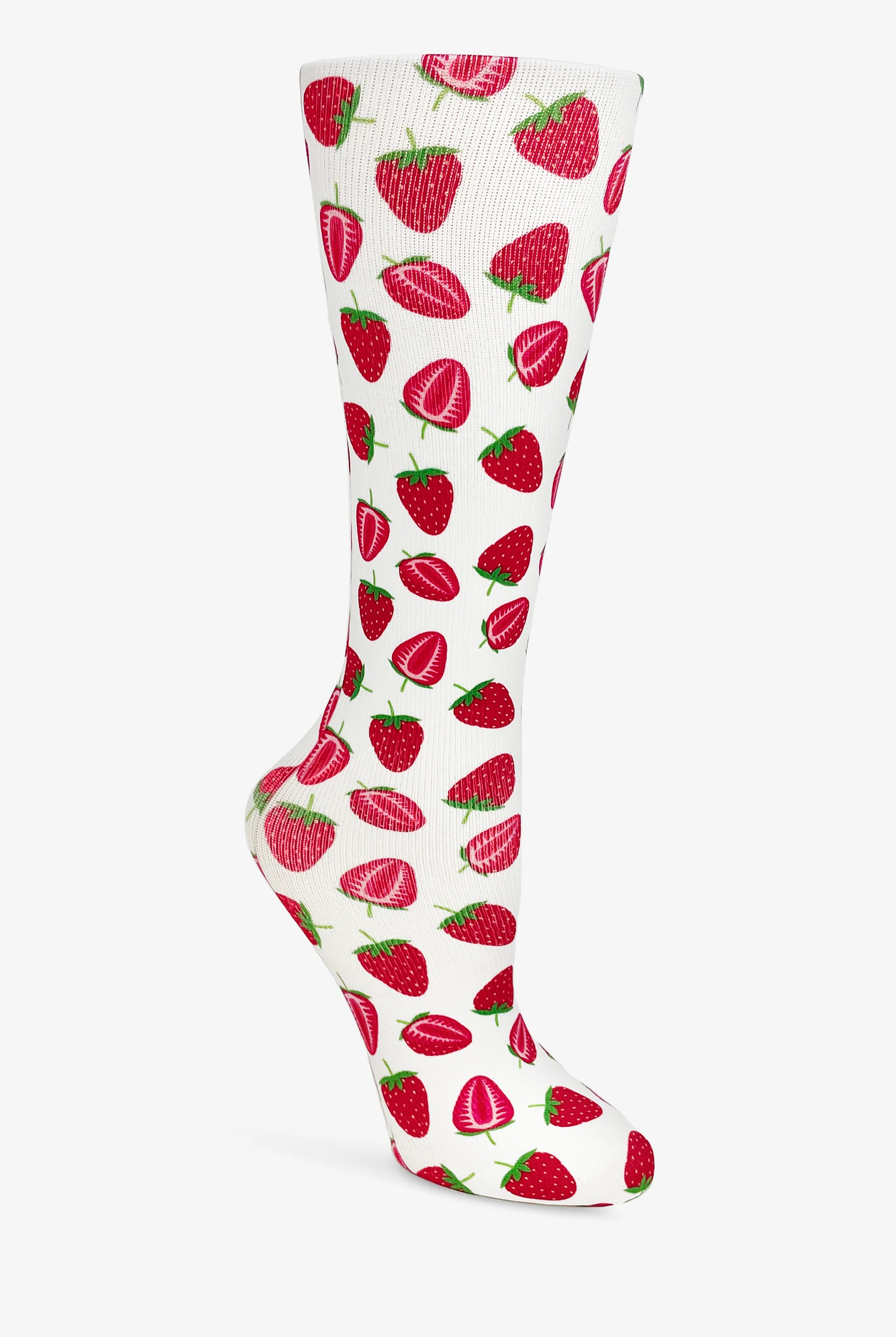 Cutieful Strawberry Time Women's 10-18 mmHg Wide Light Compression Socks