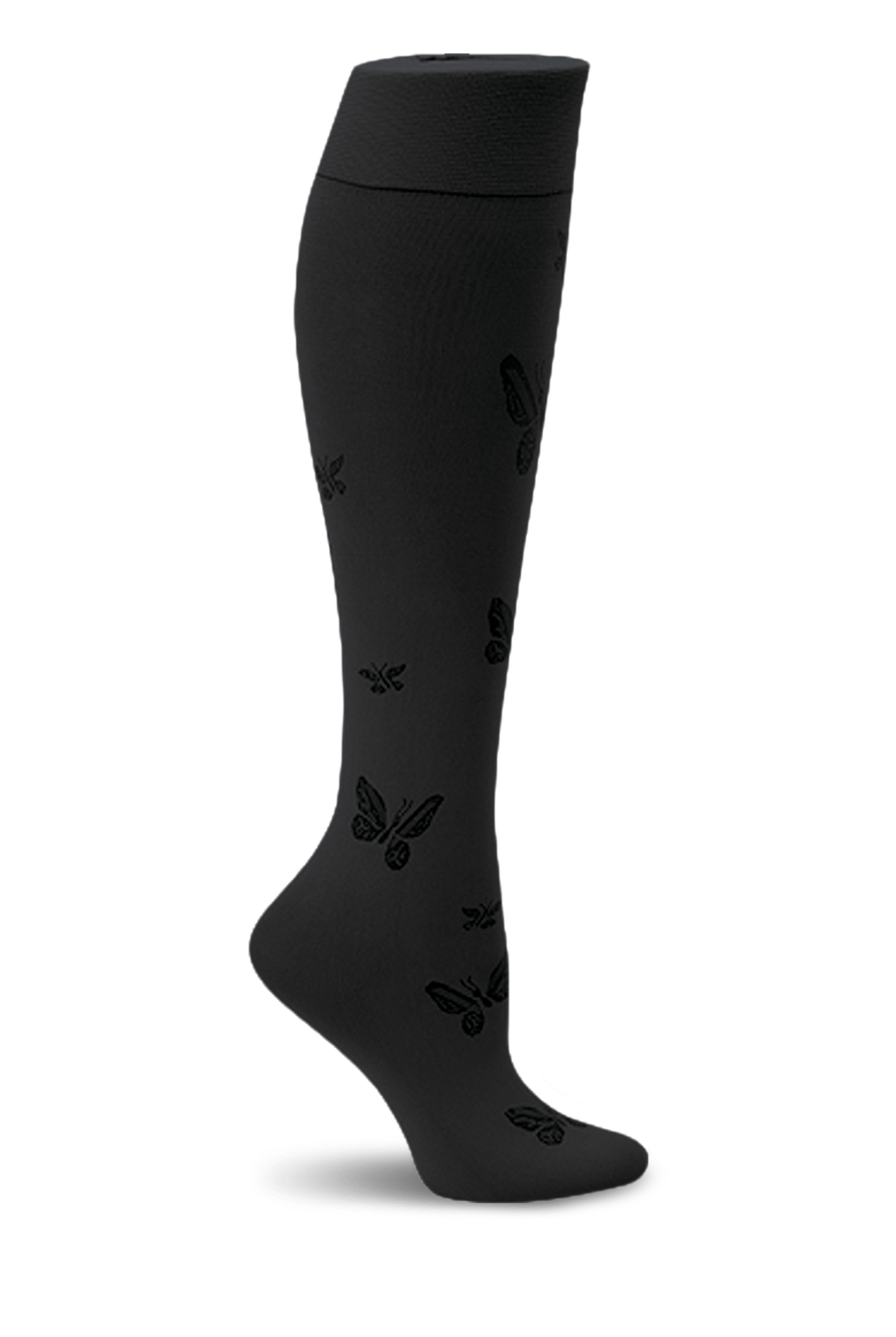 Nurse Mates Butterfly Women's 11mmHg Light Compression Socks