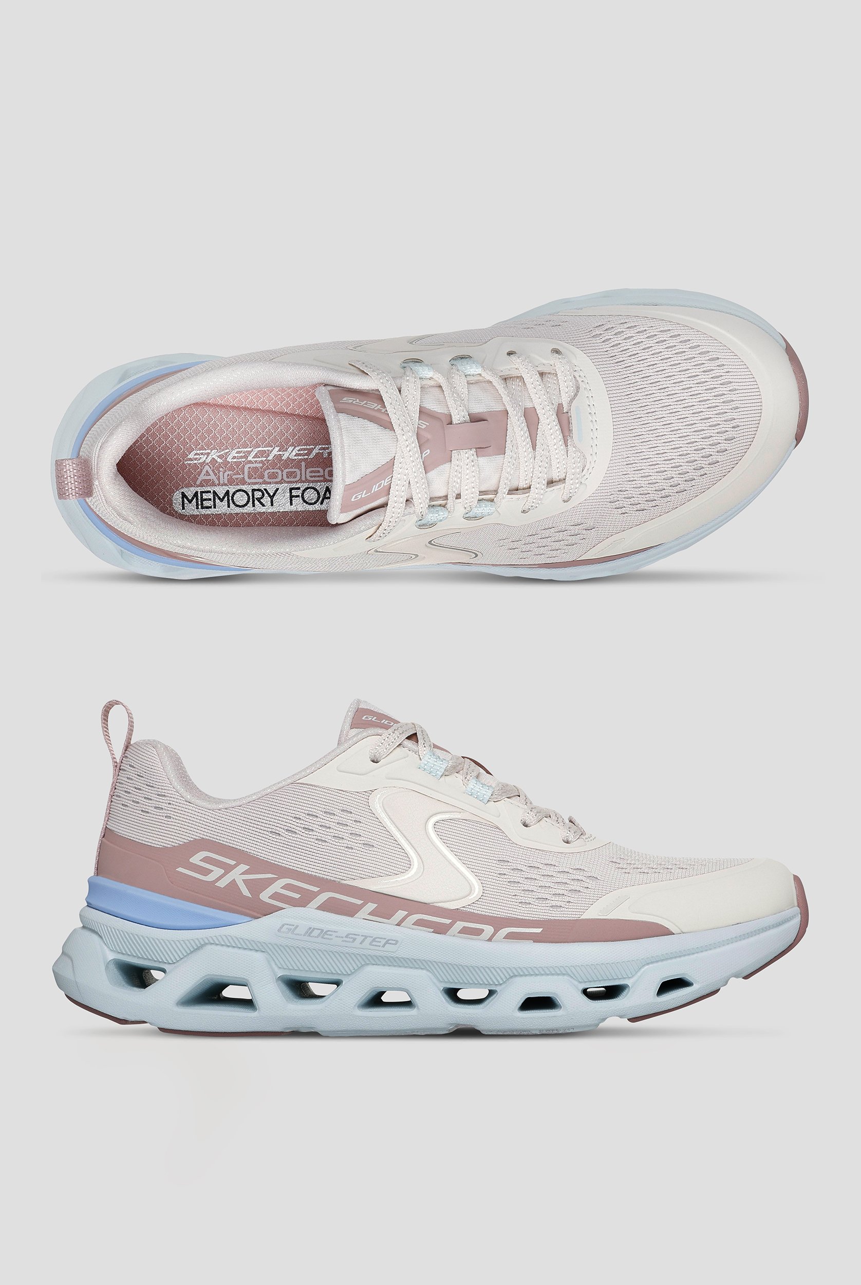 Skechers Sport SKECHERS GLIDE-STEP ALTUS Natural Athletic Lace Up Shoes