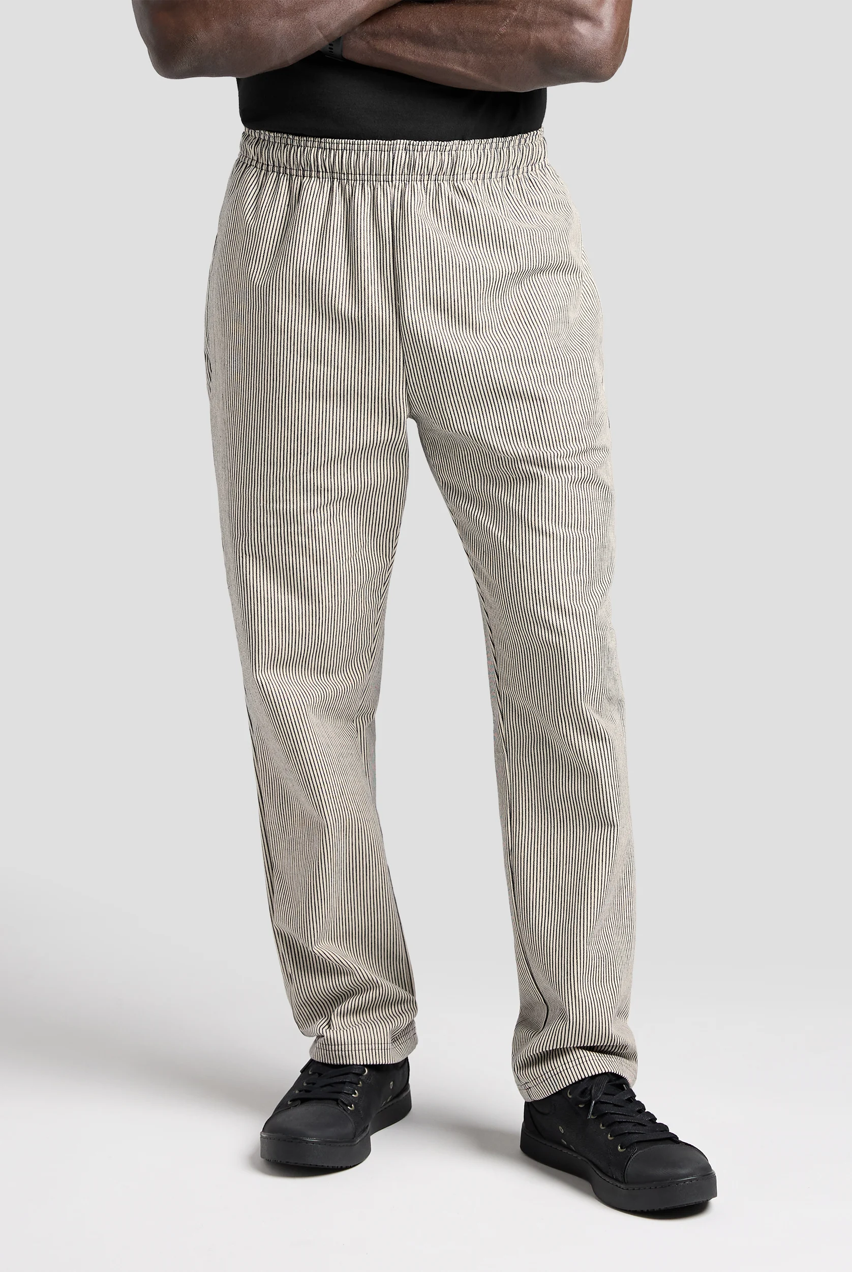 Men's Printed Denim Baggy Chef Pants - Railroad Denim