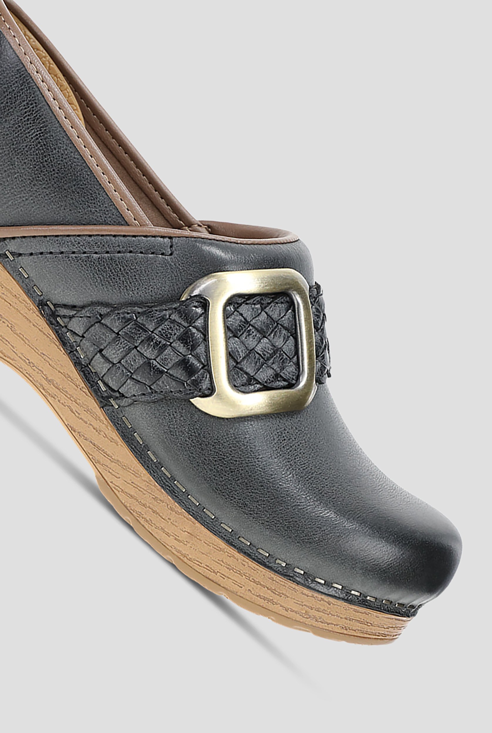 Dansko Women's Pro Braided Black Clogs