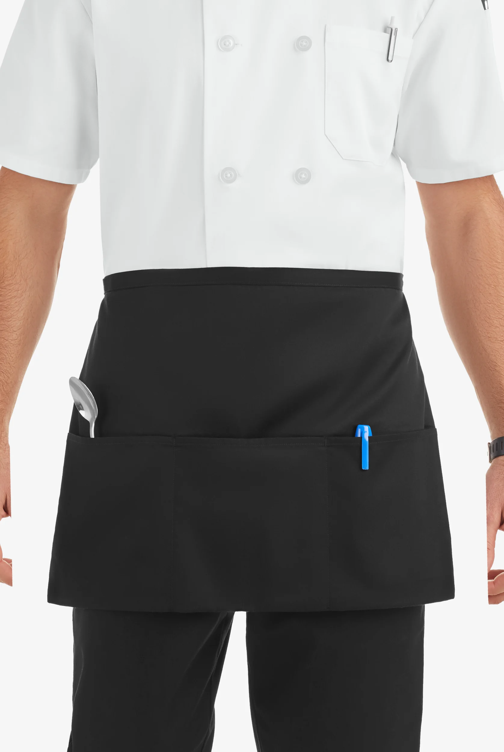 Chef Uniforms Unisex 3-Pocket Reversible Waist Chef Apron 
