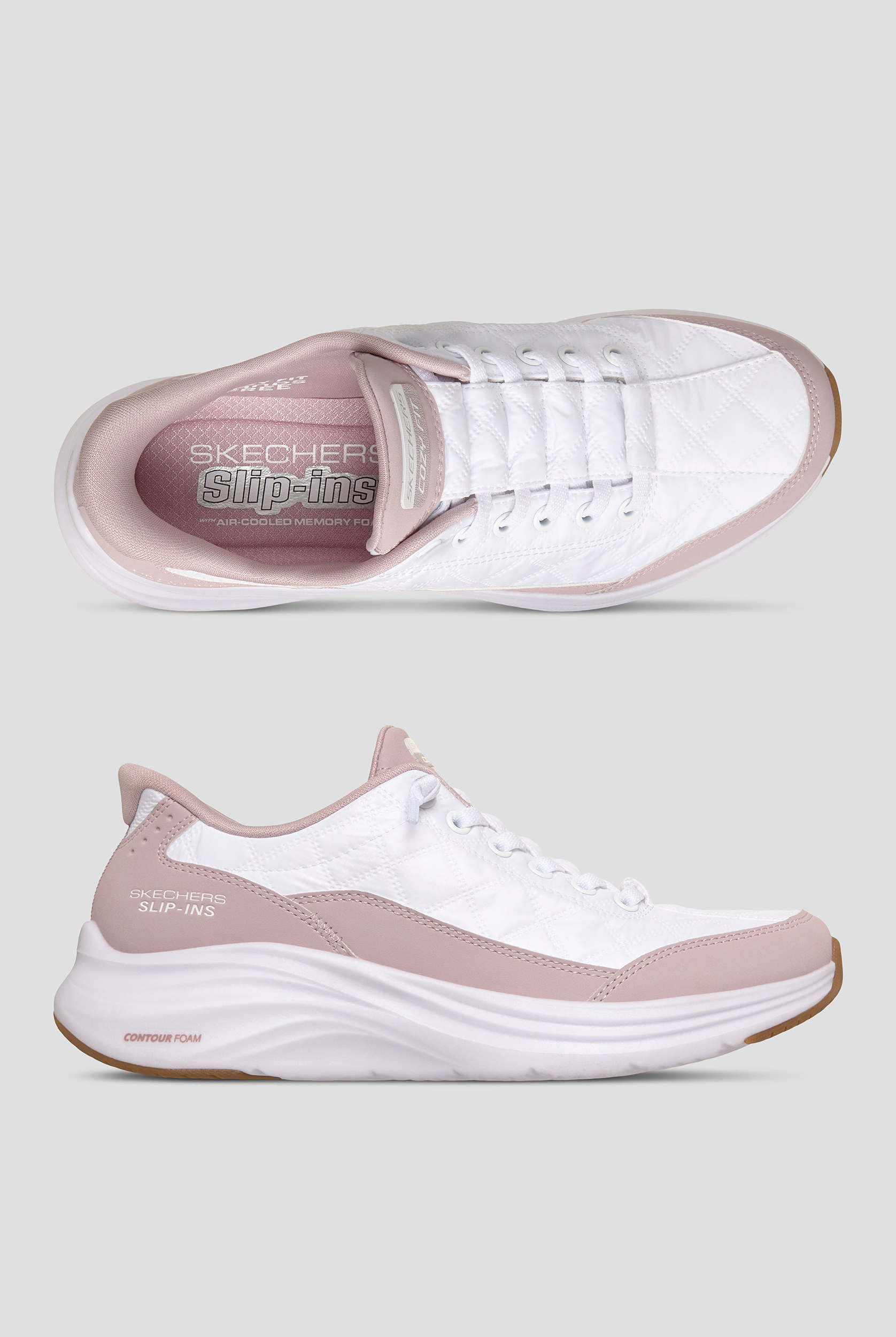 Skechers Performance Women's White Mesh/Lavender Bungee Slip-in