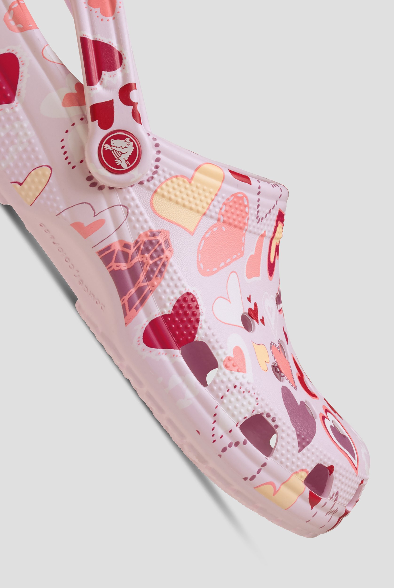 Zuecos Crocs&trade; Pink Milk / Hearts Classic para mujer