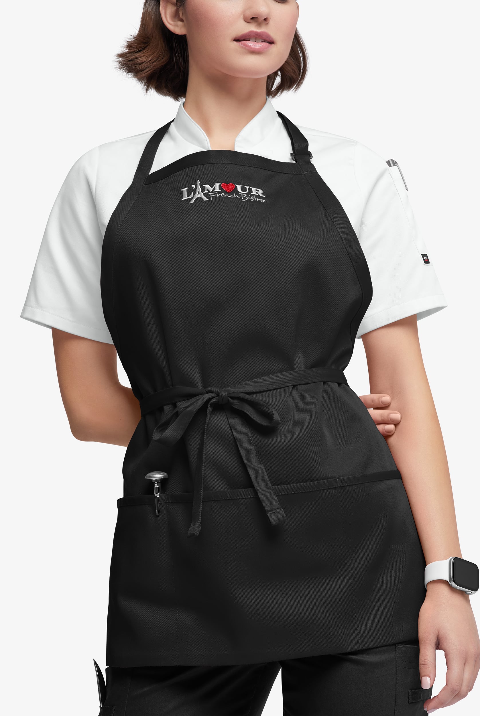 Chef Uniforms Unisex 3-Pocket Bib Chef Apron