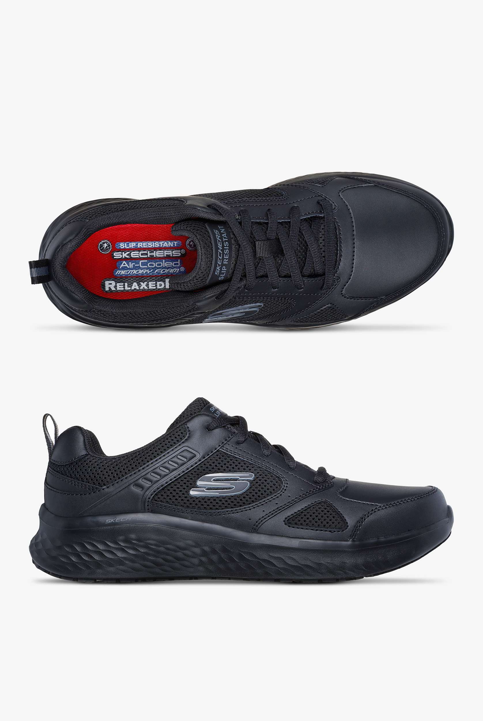 Skechers Work Men's SKECH-LITE PRO SR - SKAUT Black Athletic Lace Up Shoes