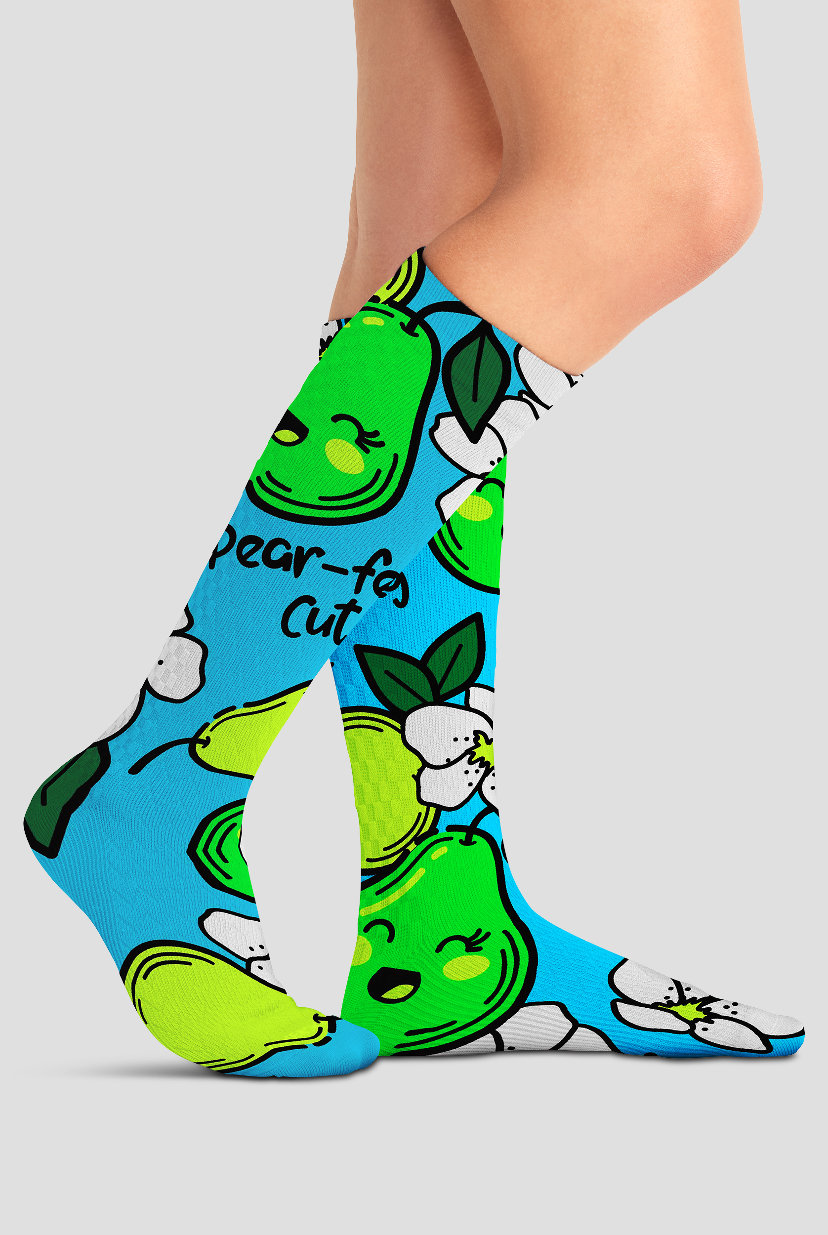 Cherokee Women's Pearfectly Cute 10-15 mmHg Light Compression Socks