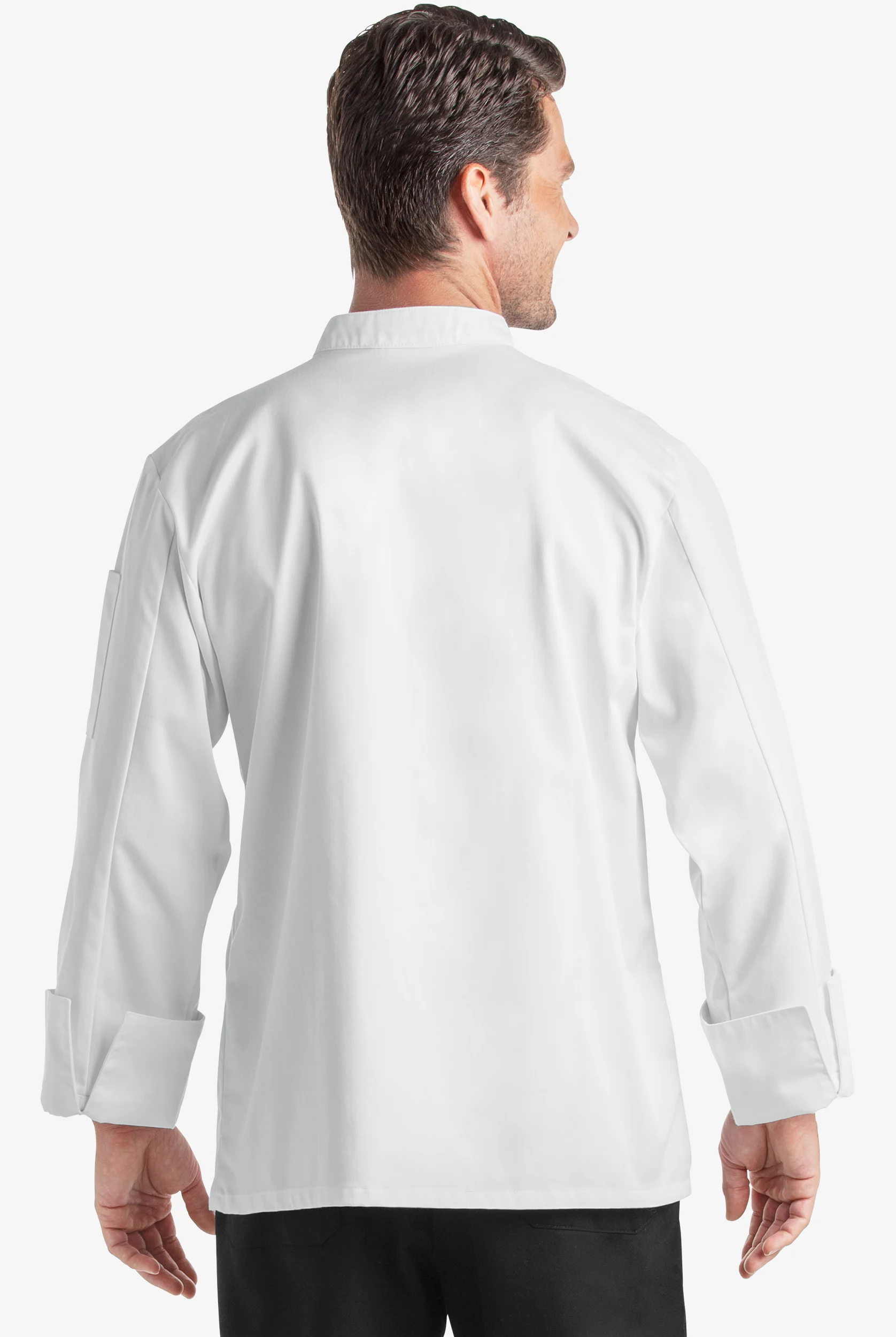 On The Line Men's 2-Pocket Reversible Double Breasted Closure Long Sleeve Chef Coat