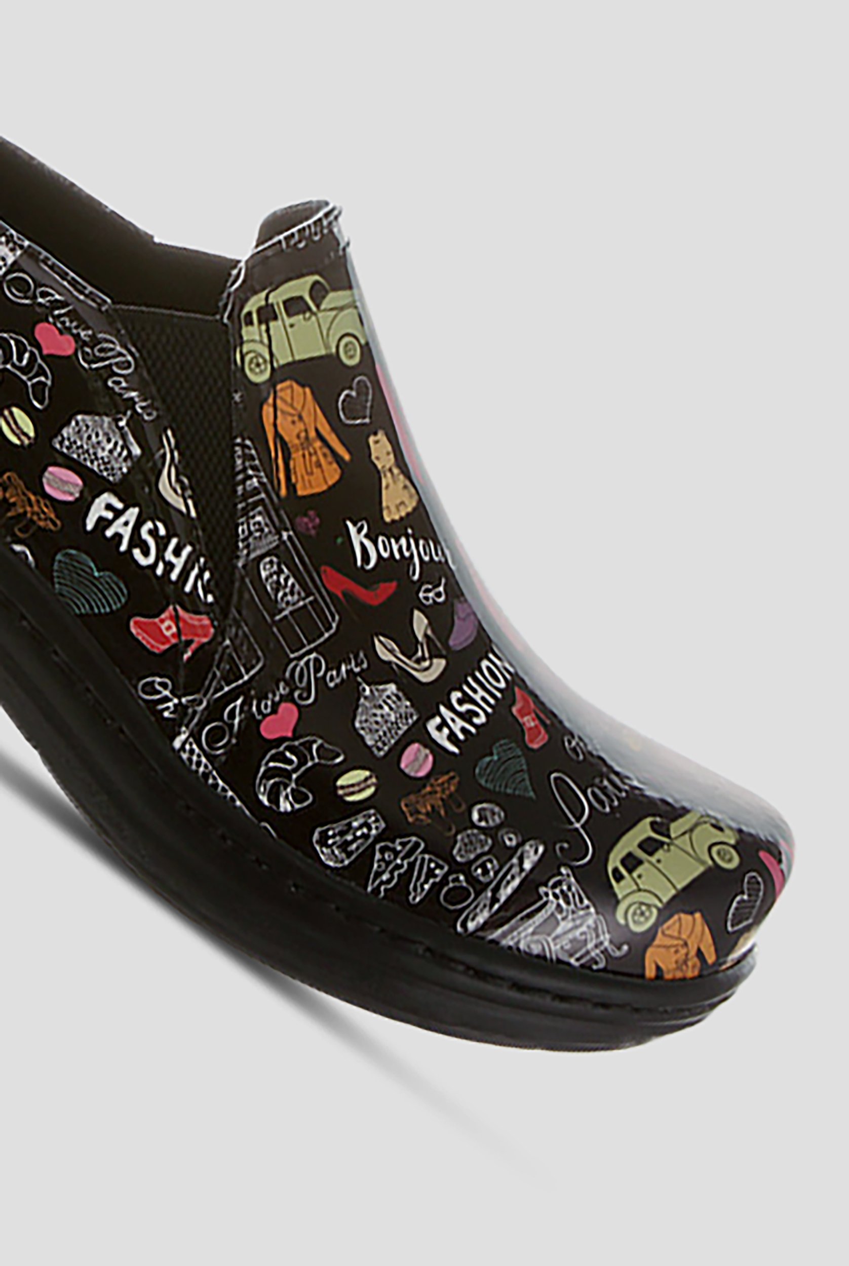 Klogs Moxy Women's Slip Resistant Paris Print Clogs