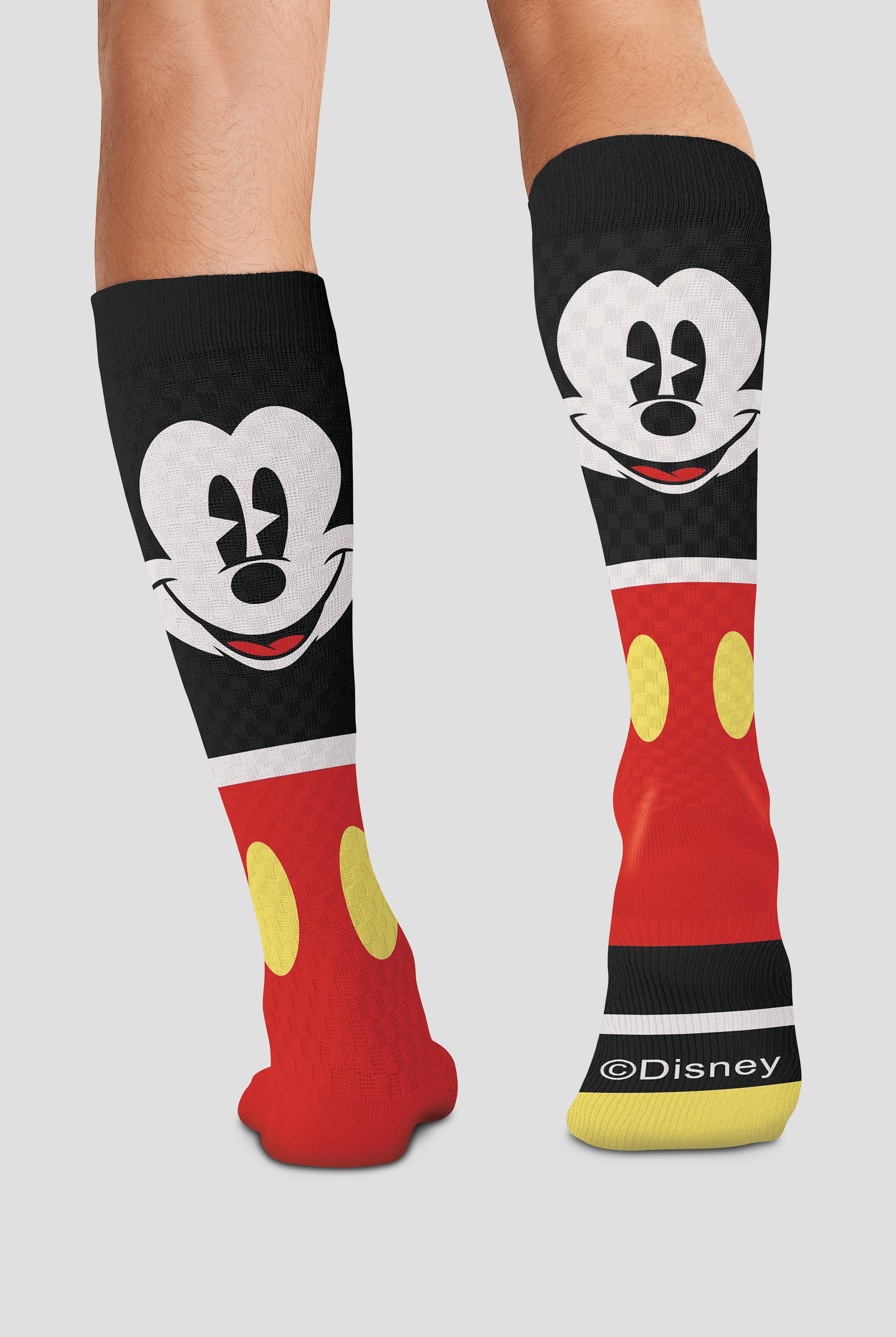 Tooniforms Happy Go Mickey Men's 10-15 mmHg Light Compression Socks
