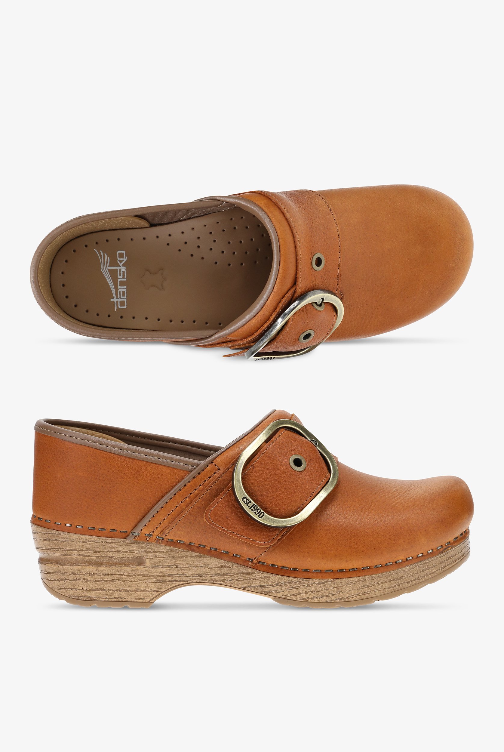 Dansko Women's Pearson Tan Tumbled Leather Clog