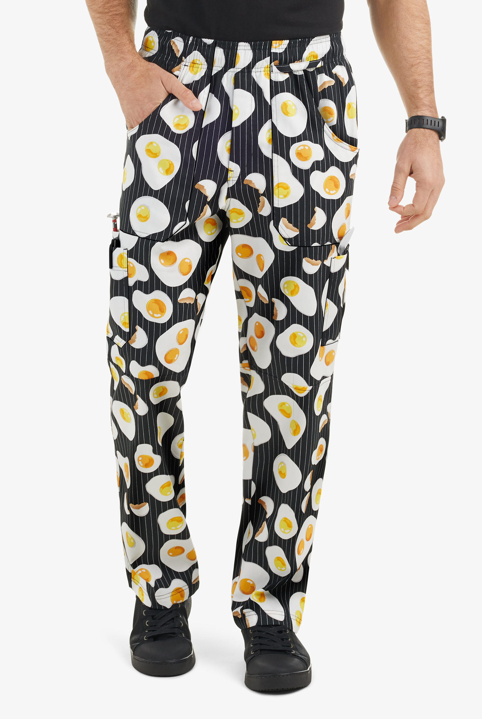 UA CHEF™ Eggspected Men's 7-Pocket Utility Printed Chef Pants