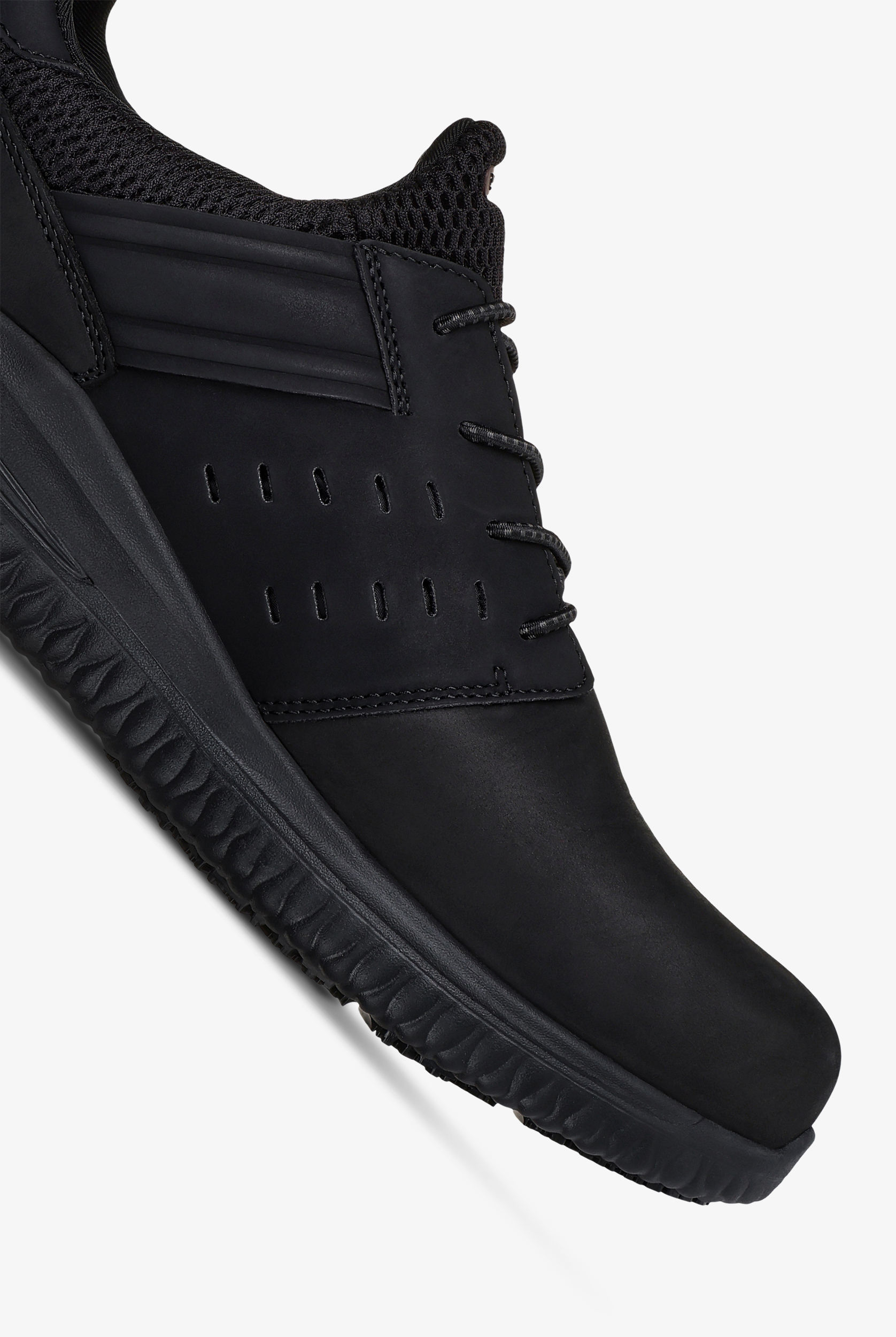 Skechers Work Men's DELSON 3.0 SR Black Bungee Athletic Slip On Shoes