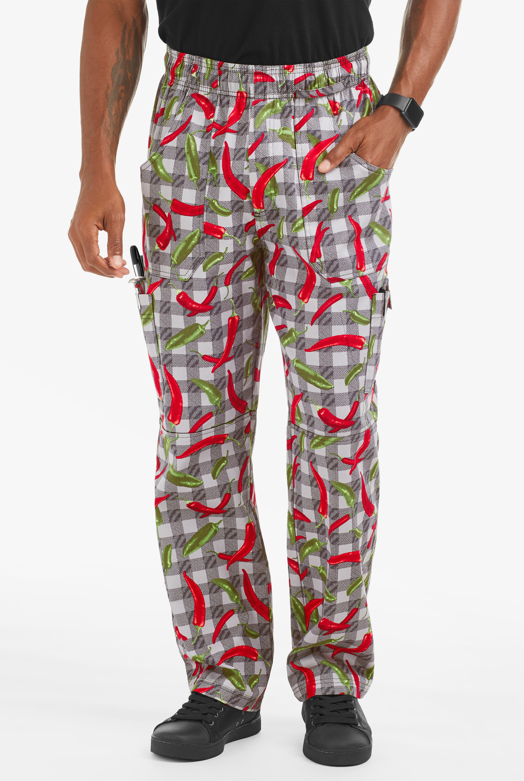 UA CHEF™ Mixed Peppers Men's 7-Pocket Utility Printed Chef Pants