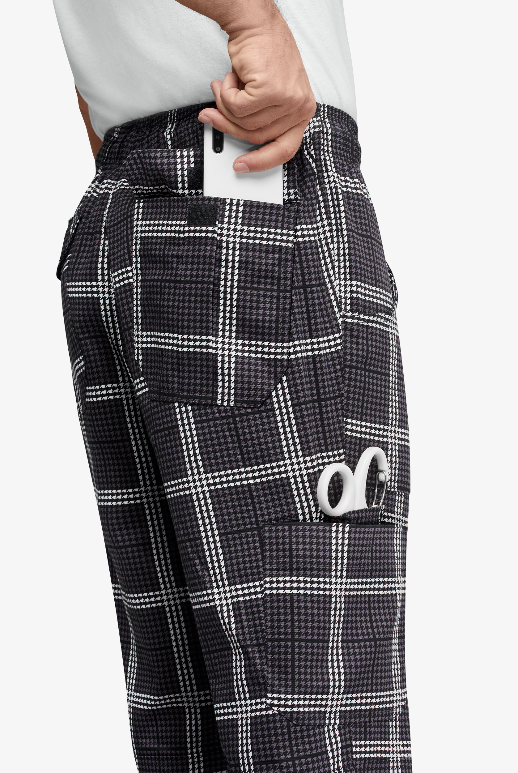 UA CHEF™ Houndstooth Plaid Men's Utility Printed Chef Pants