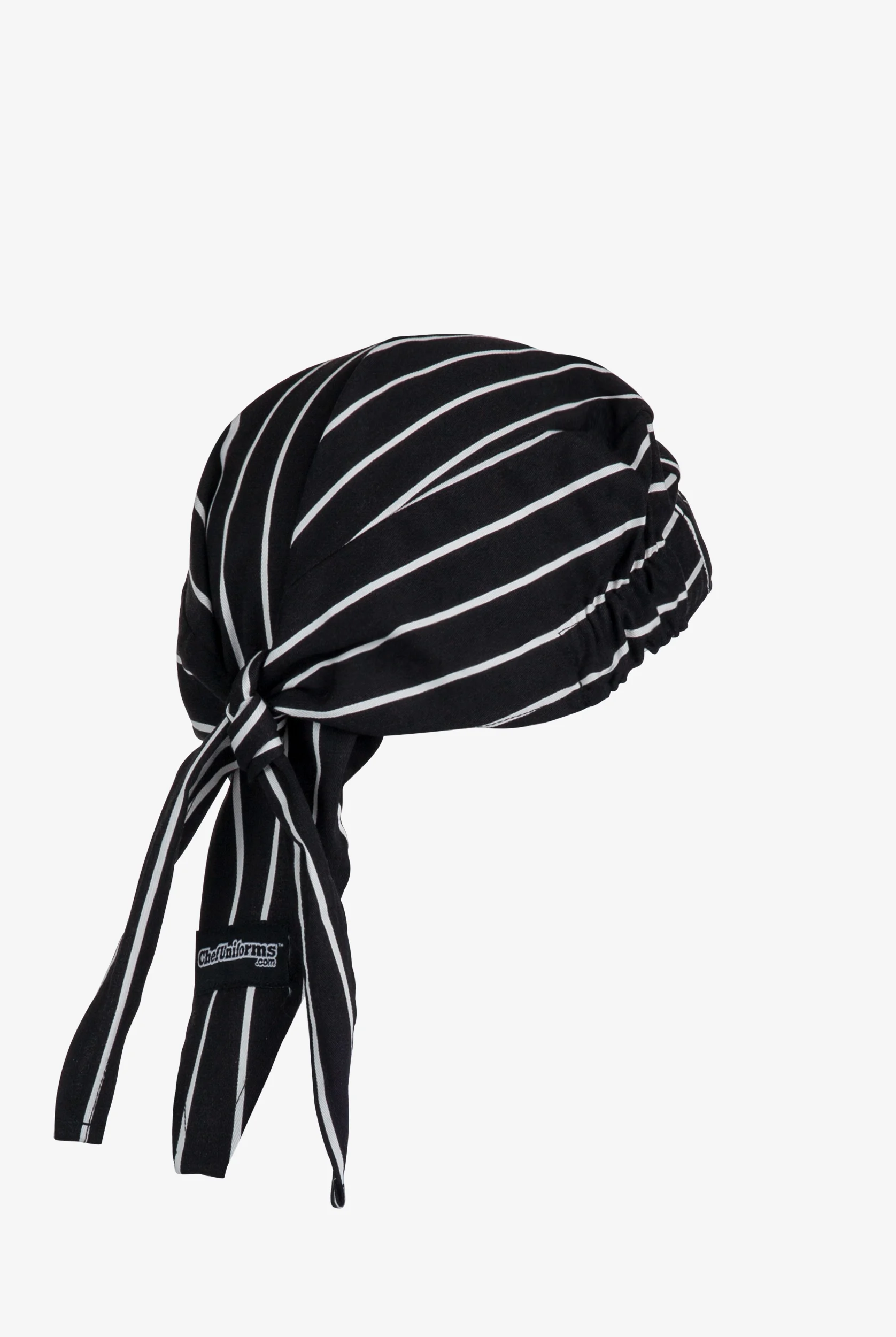 UA CHEF™ Chalk Stripe Black Unisex 100% Cotton Printed Chef Head Wraps