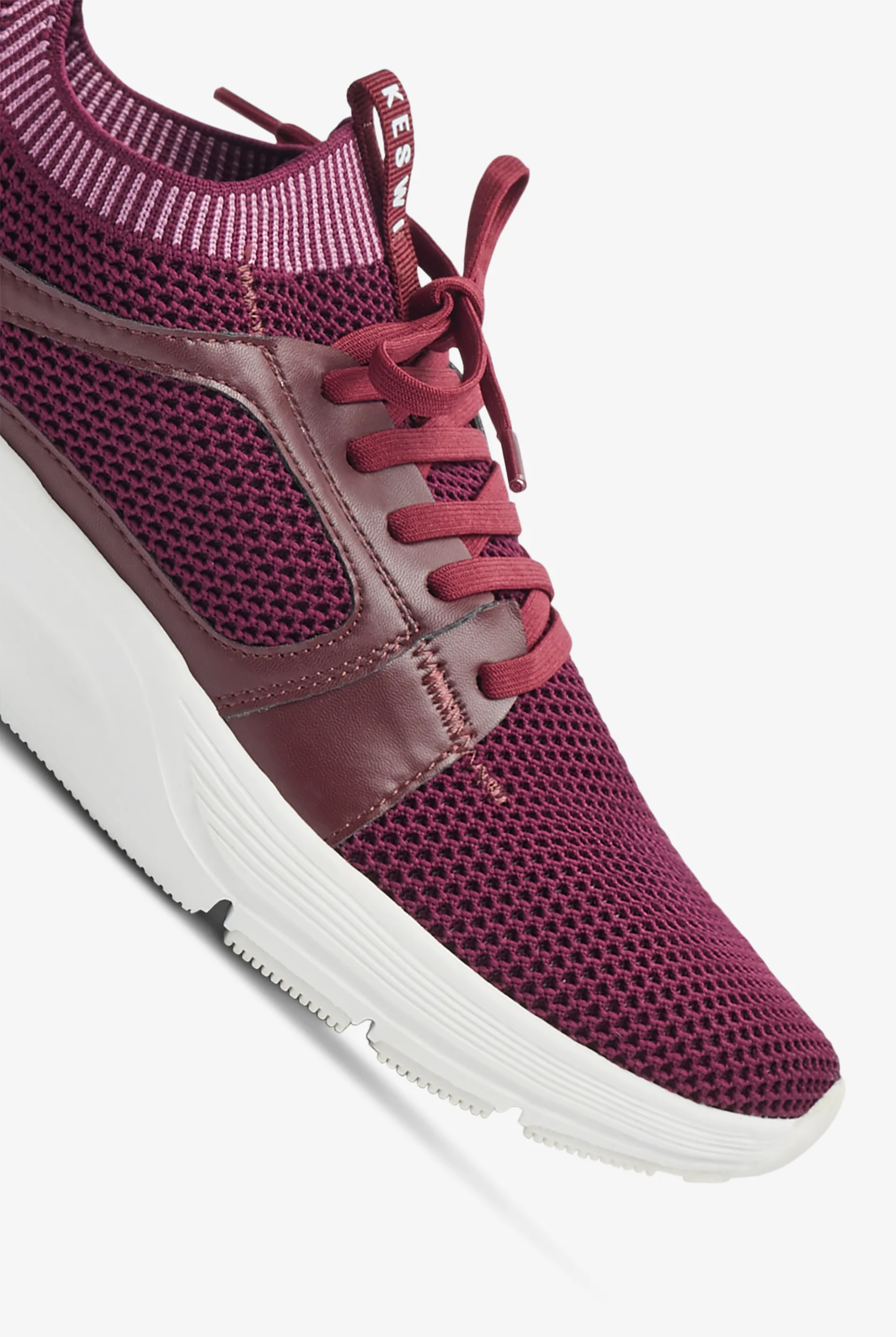 KESWI Women’s Burgundy/Pink/White Athletic Lace Up Shoes
