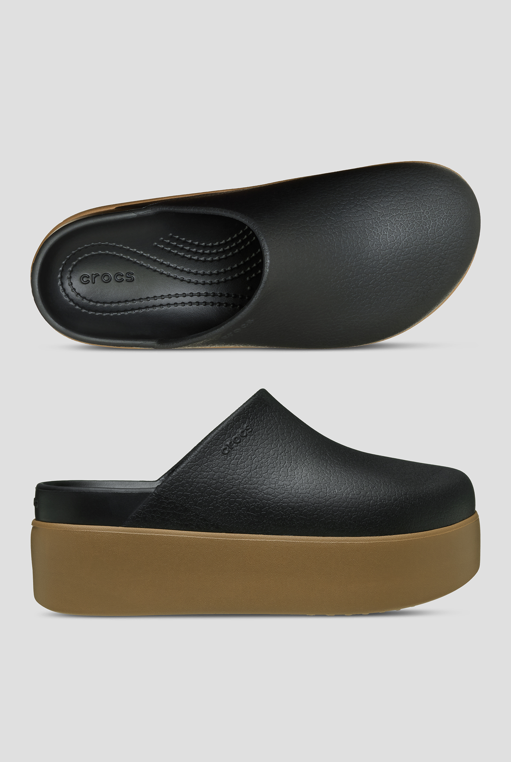 Zuecos Crocs&trade; Black / Sepia Dylan Platform para mujer