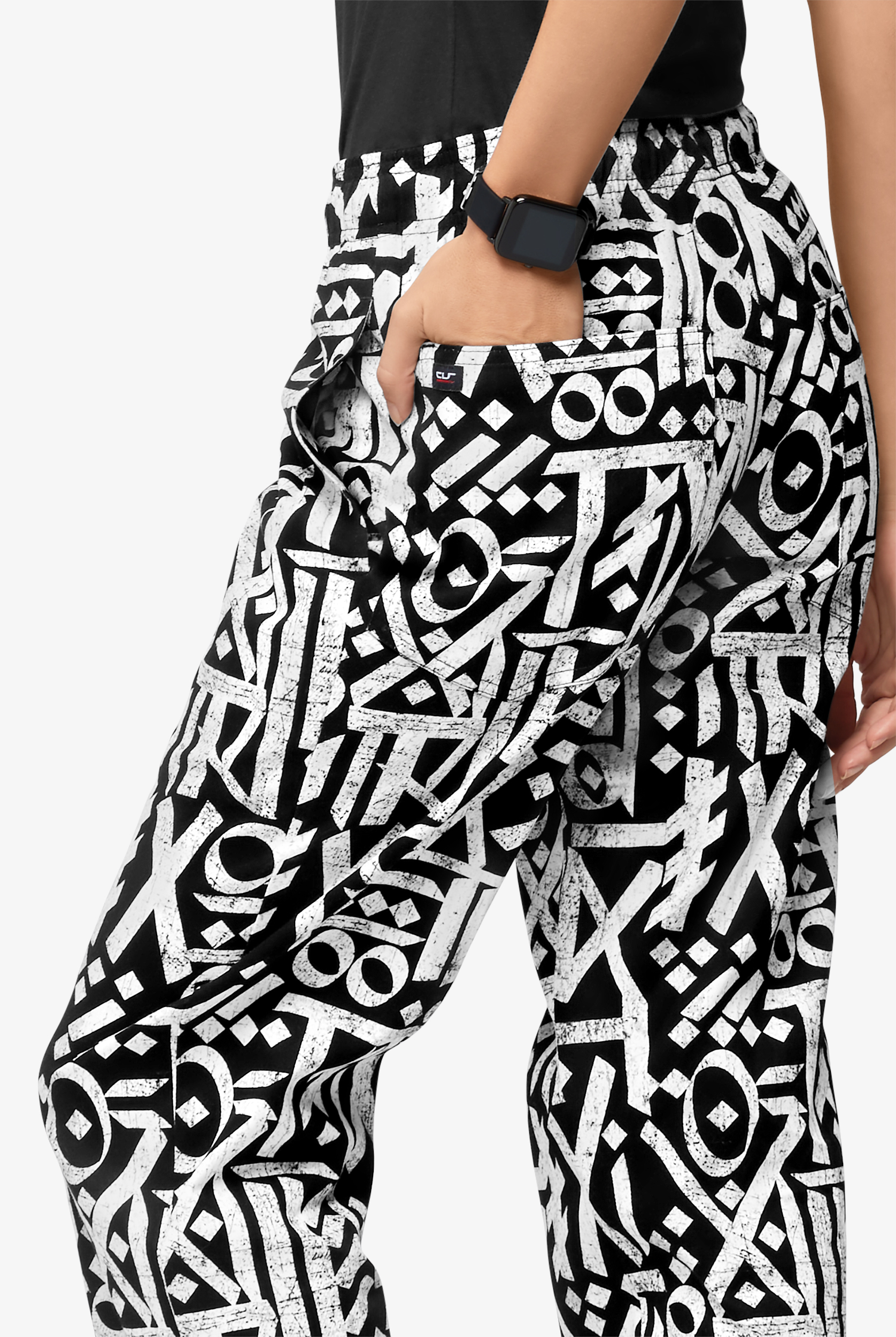 UA CHEF™ Cali Graffiti Black Women's 4-Pocket Printed Chef Pants