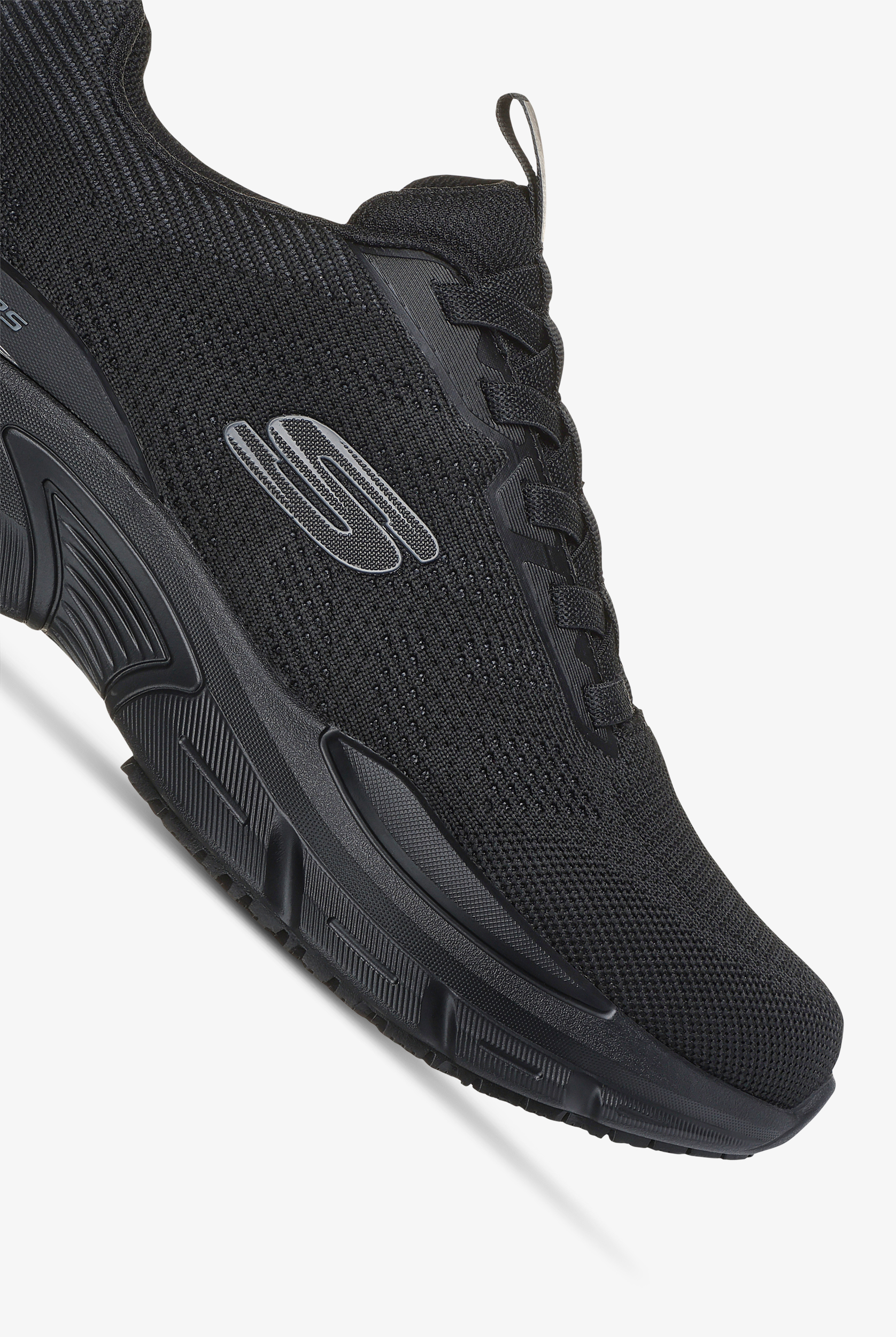 Skechers Work Men's SKECH-AIR VENTURA SR Black Bungee Athletic Slip On Shoes