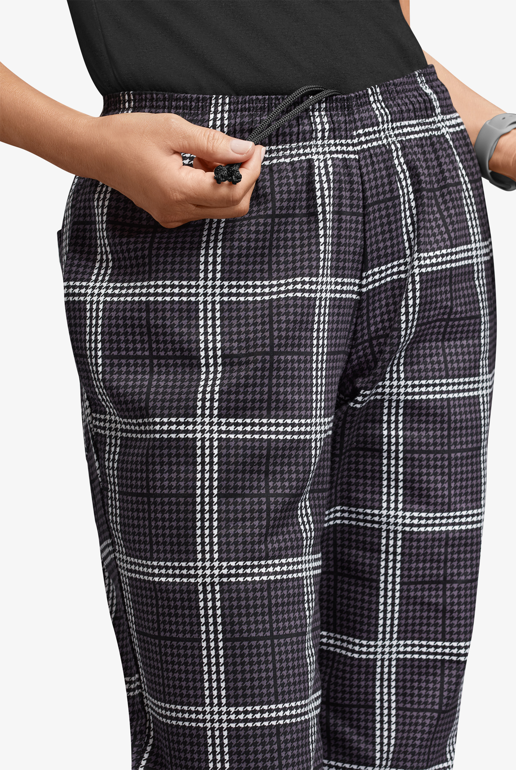UA CHEF™ Houndstooth Plaid Women's 4-Pocket Printed Chef Pants
