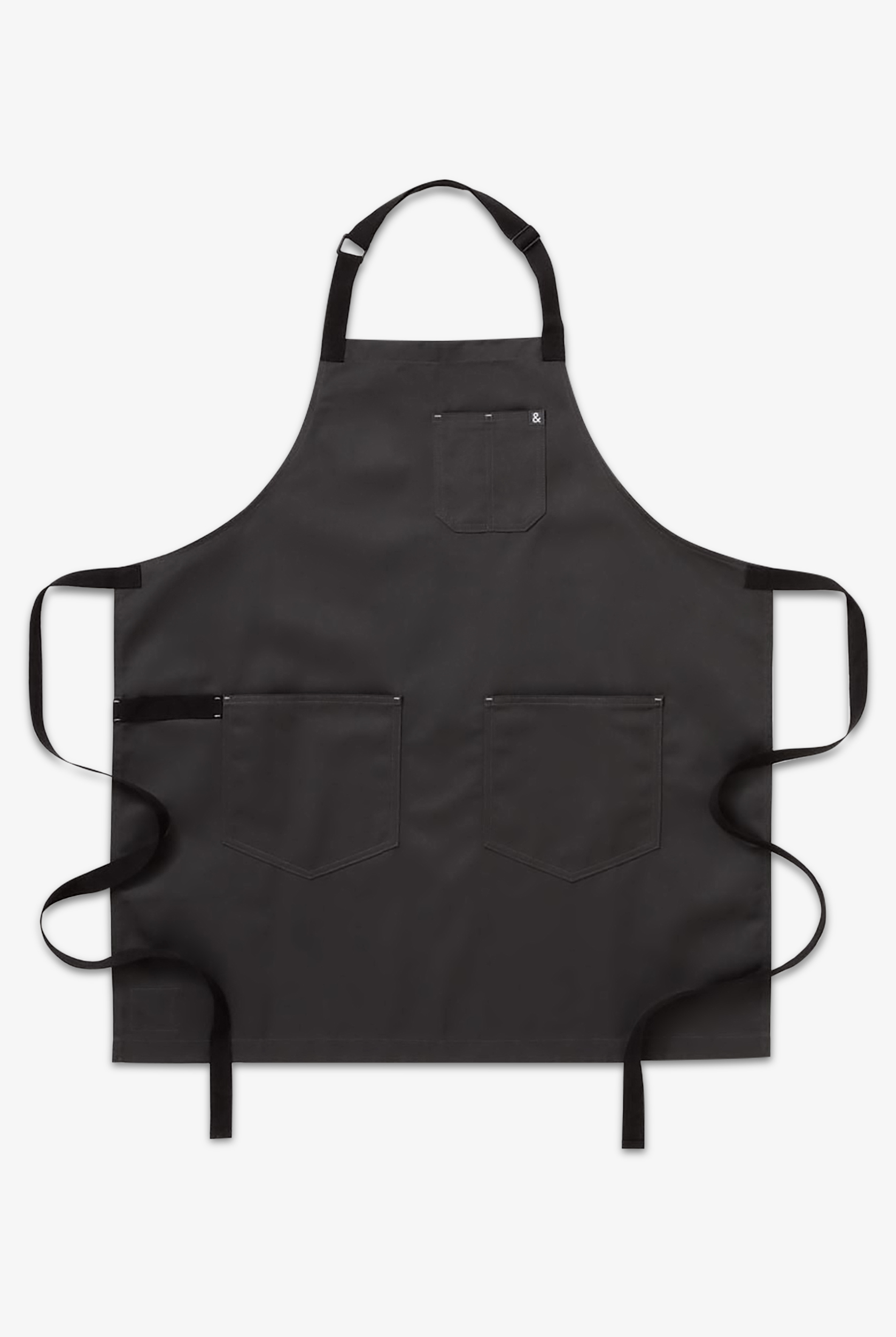 Hedley & Bennett Grembiule Chef Crossback Blu Notte Con 3 Tasche In Cotone Twill 226g