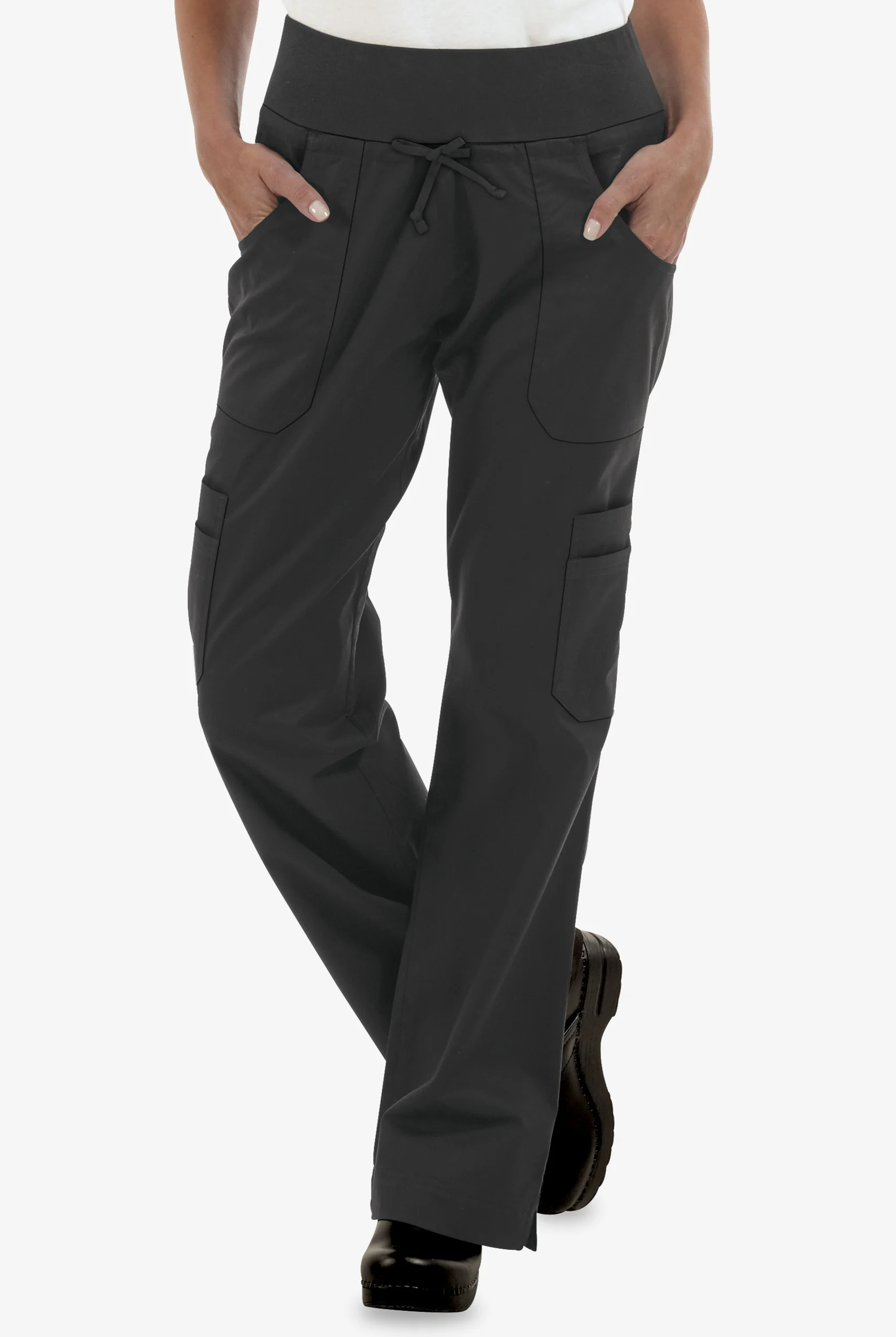 CHEF 360 Women's 8-Pocket Low Rise STRETCH Yoga Chef Pants